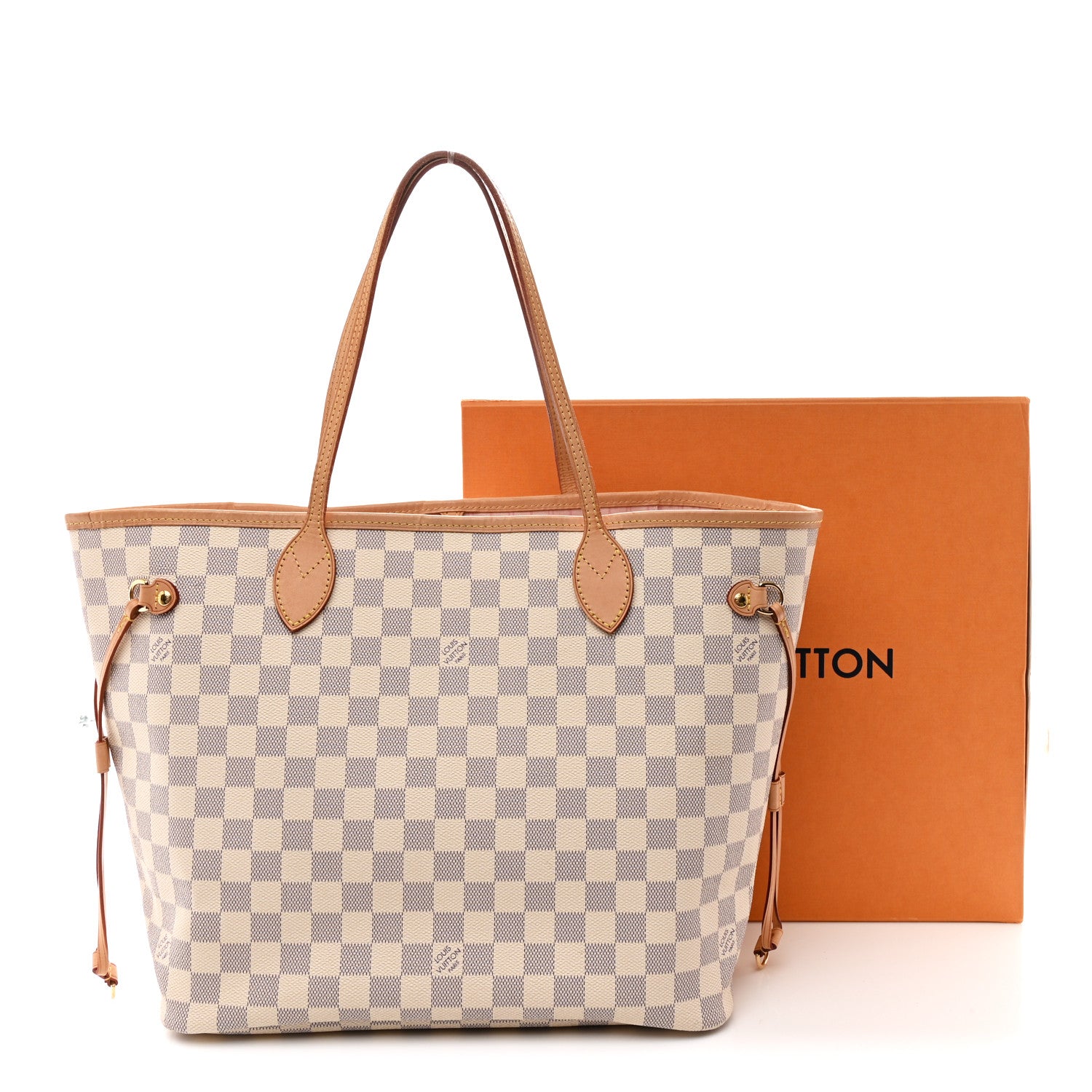 Damier Azur Neo Neverfull MM Rose Ballerine