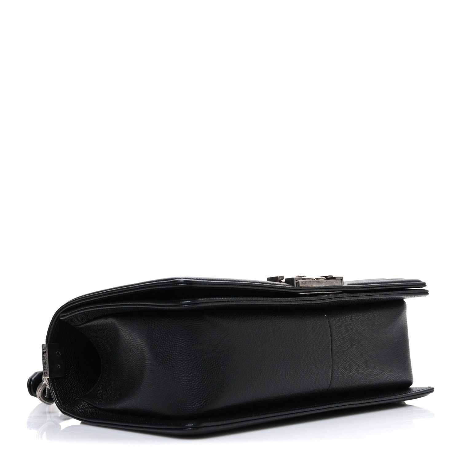 Iridescent Caviar Quilted Medium Boy Flap Black