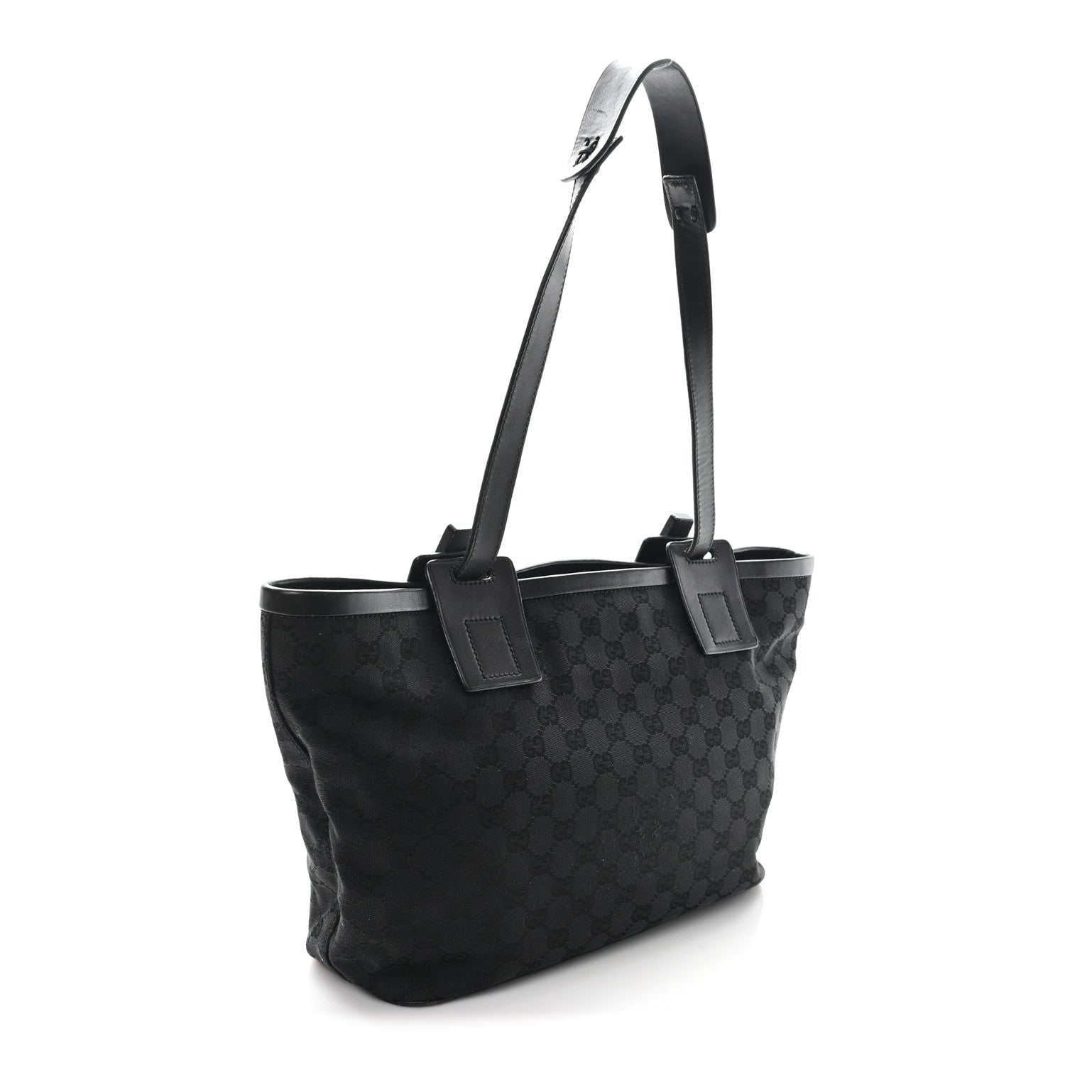 Canvas Monogram Tote Black