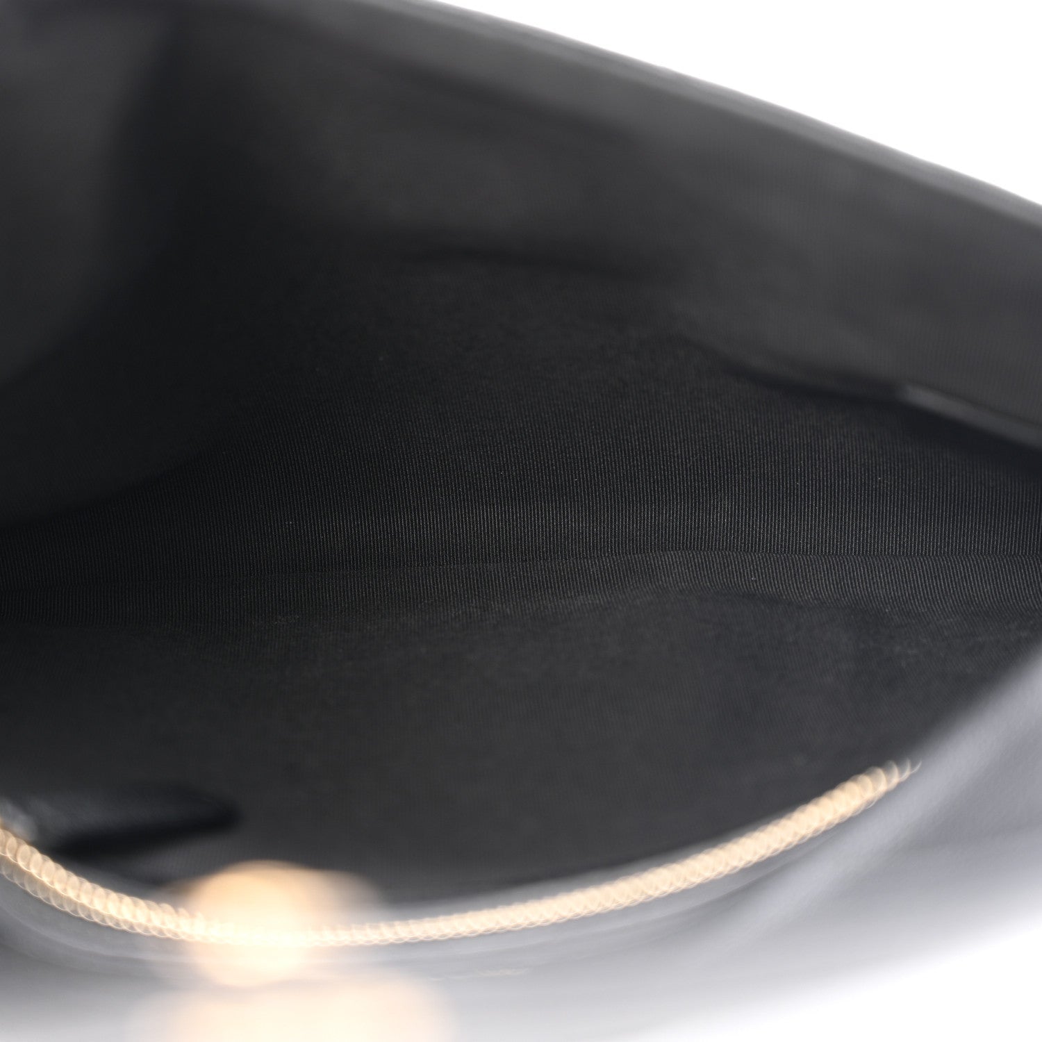 Sheepskin Chevron Quilted Small Envelope Clutch Black