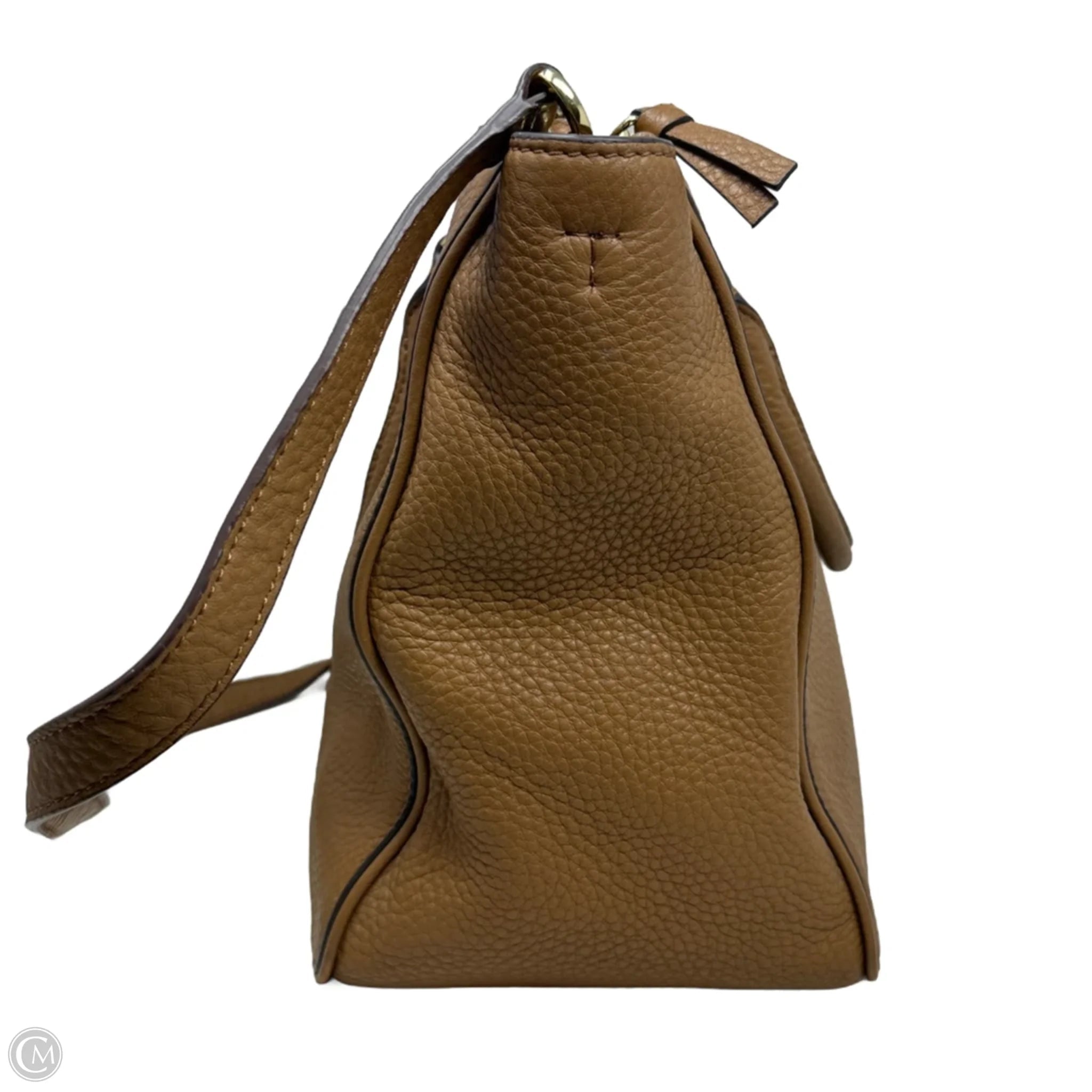Robinson Pebbled Leather Double Zip Tote Designer By Tory Burch, Size: Medium
