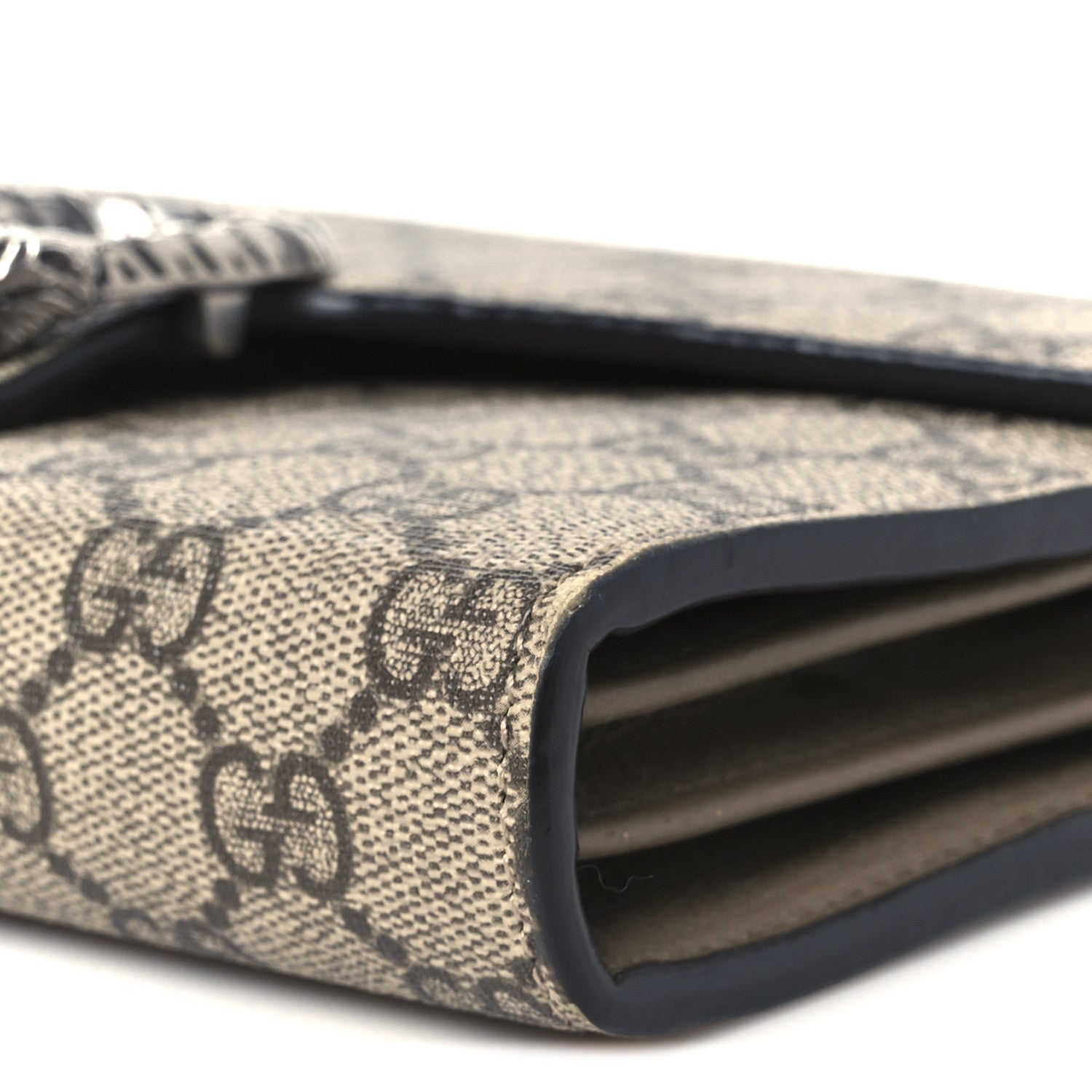 GG Supreme Monogram Mini Dionysus Chain Wallet Beige Taupe
