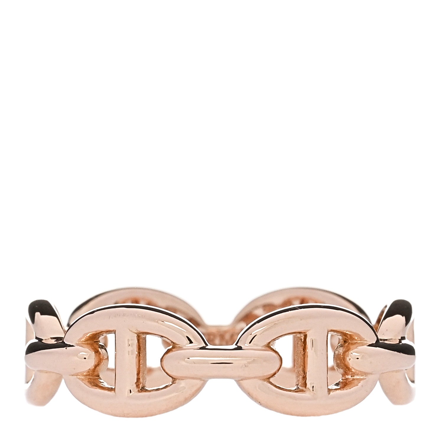 18K Rose Gold PM Chaine d'Ancre Enchainee Ring 53 6.5