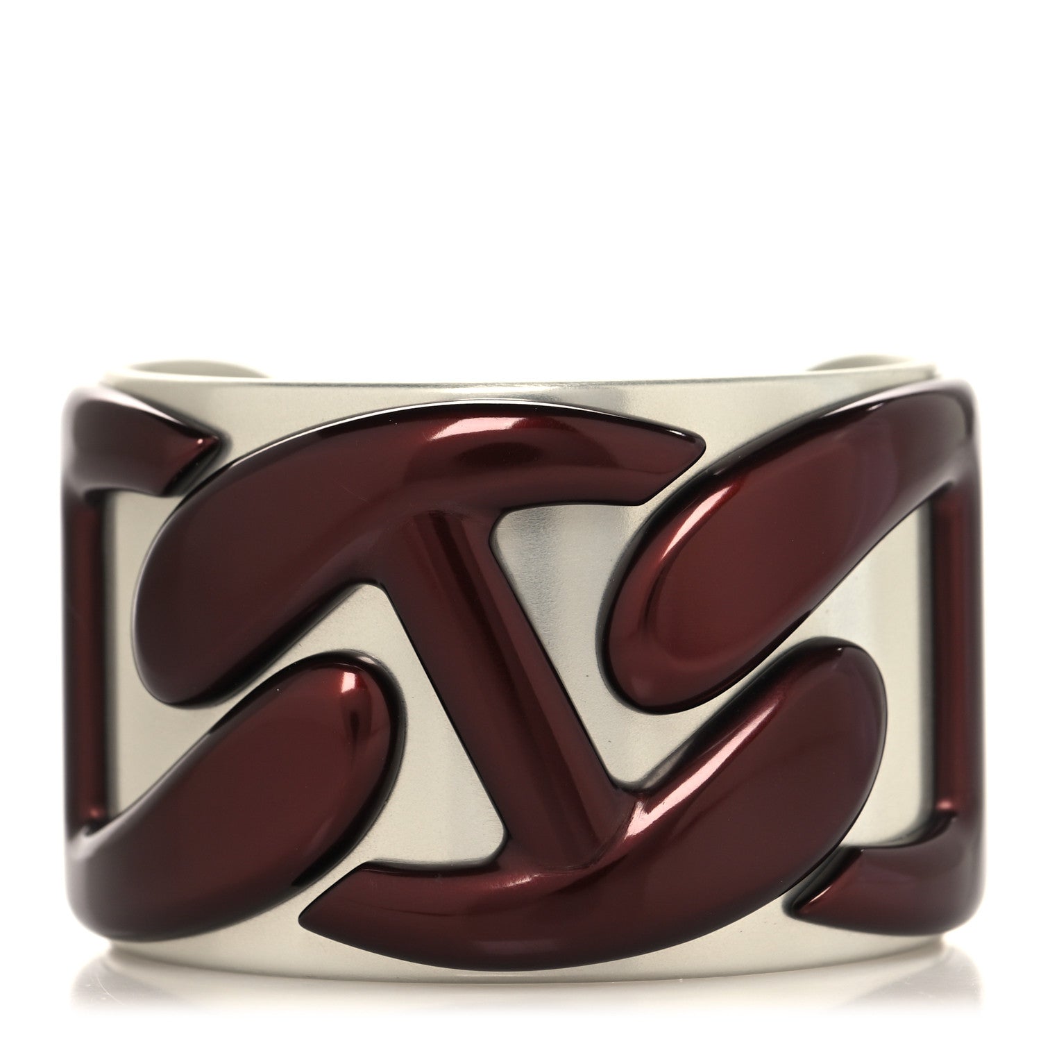 Aluminum Nautique Cuff Bracelet T2 Sellier Silver Lumiere