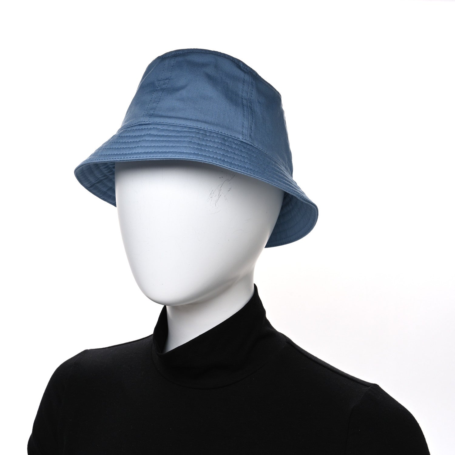 Washed Cotton Calvi Bucket Hat 57 Bleu Faience