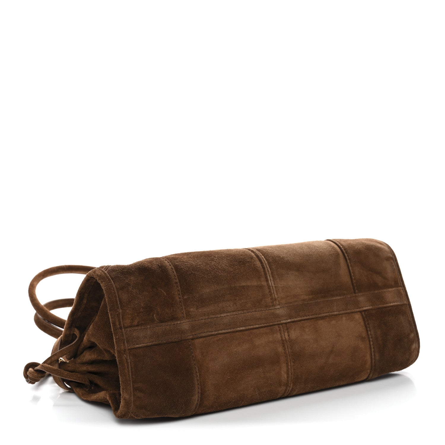 Suede Triangle Medium Bonnie Shoulder Bag Cacao