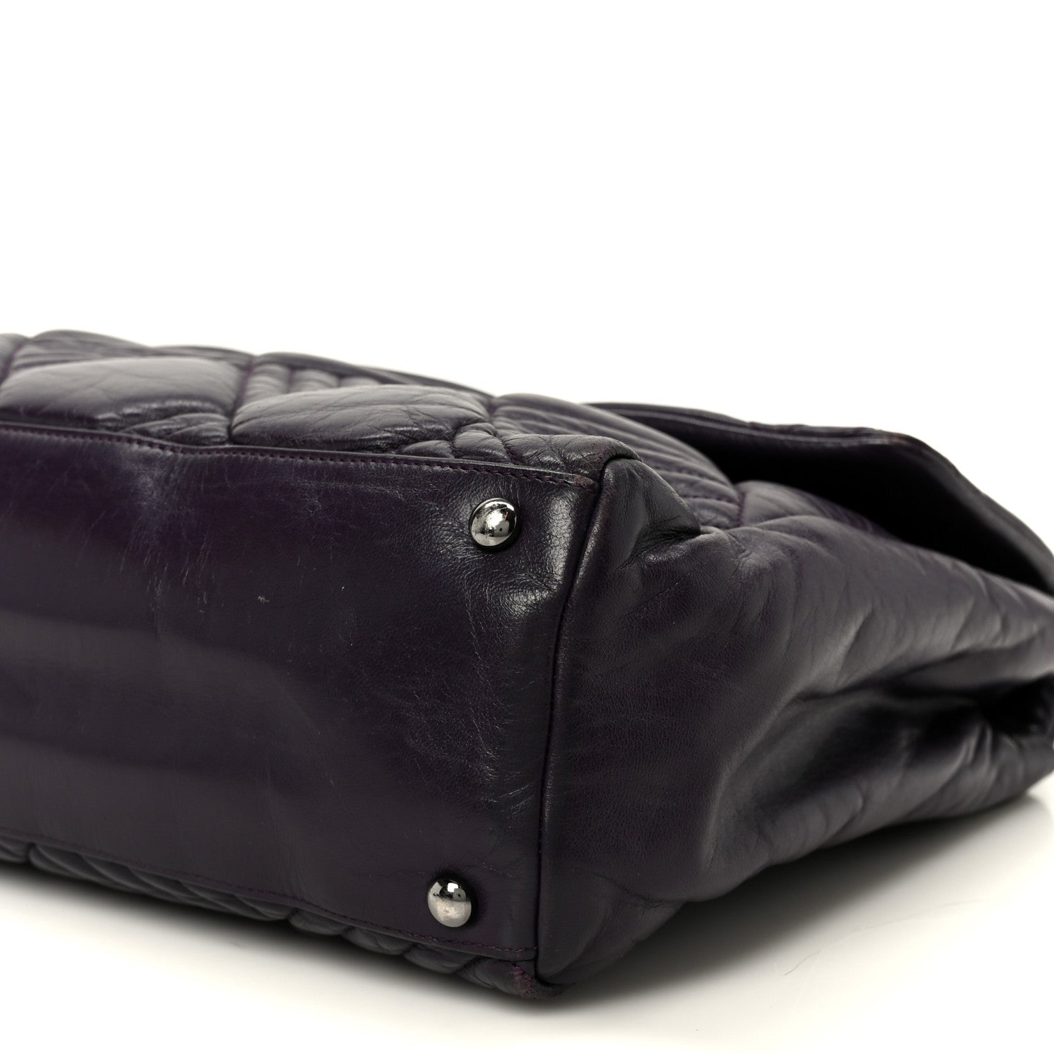 Lambskin In And Out XL Maxi Flap Dark Purple