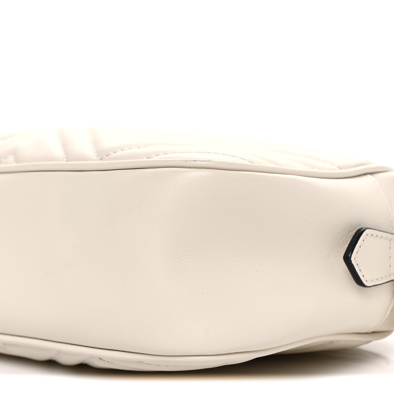 Calfskin Matelasse Small GG Marmont Chain Shoulder Bag White