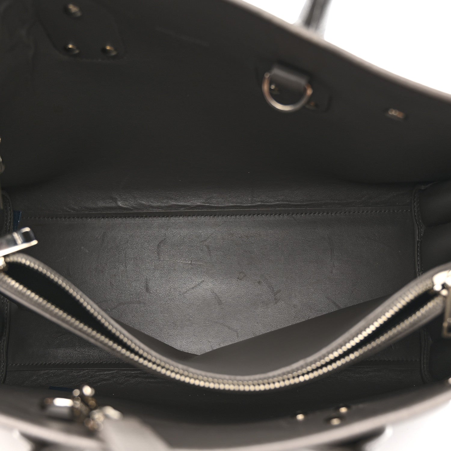 Grained Calfskin Small Sac De Jour Fog