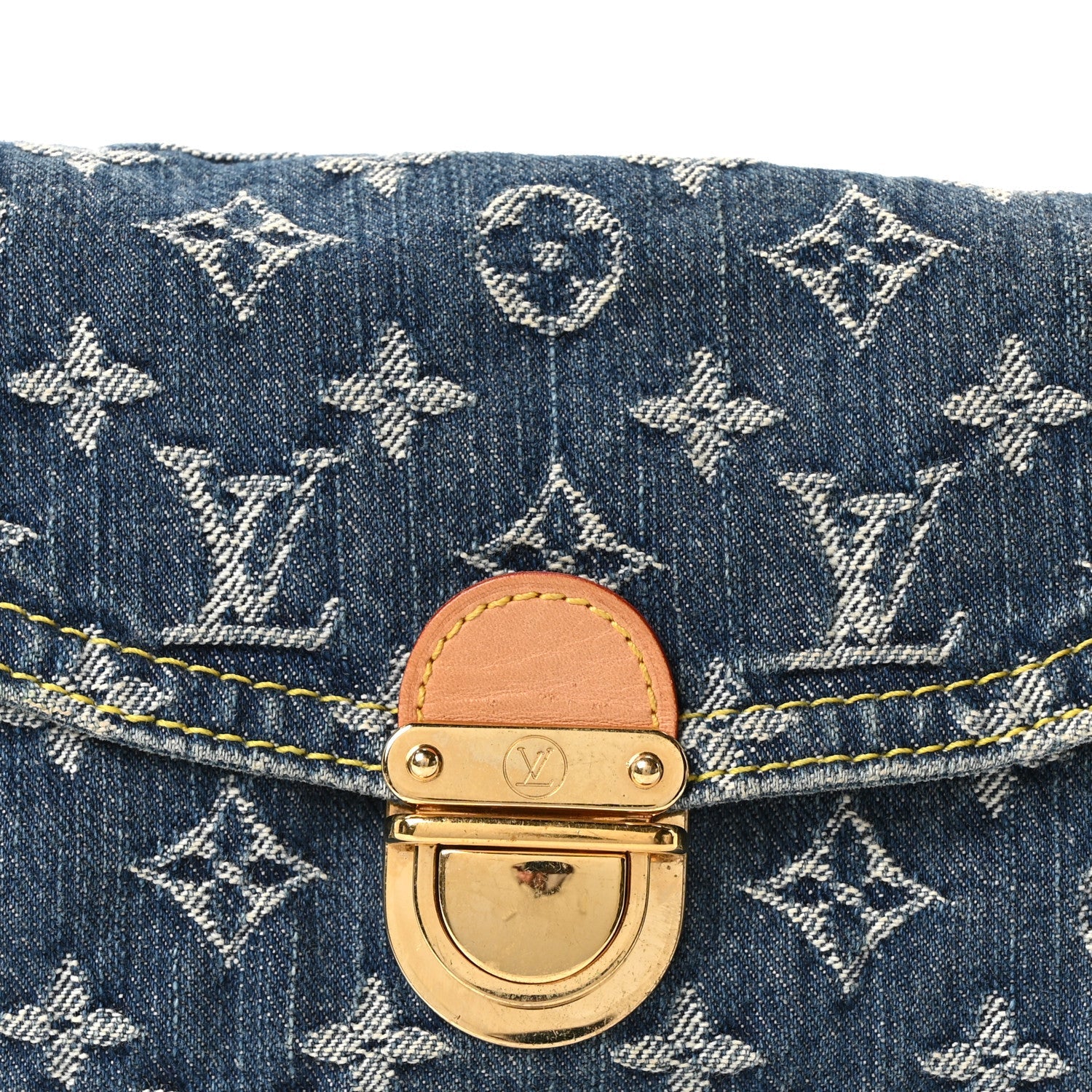 Monogram Denim Mini Pleaty Blue