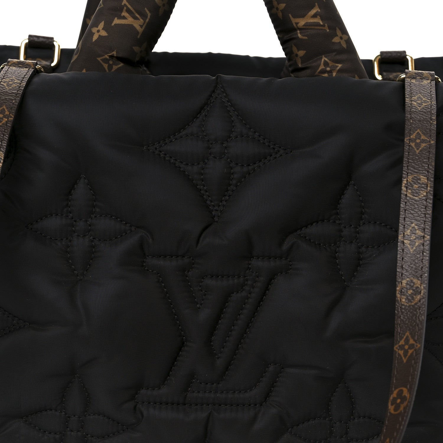 Econyl Monogram Pillow Giant Onthego MM Black