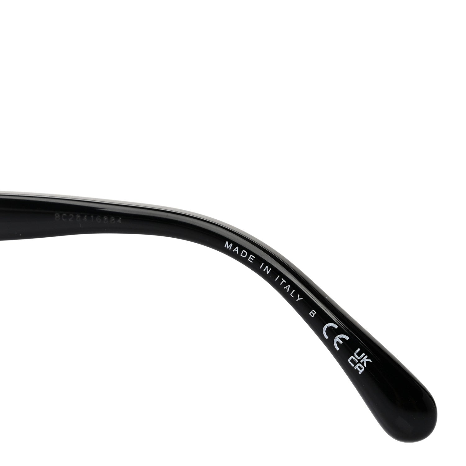 Acetate Strass Square Sunglasses 5422-B-A Black White