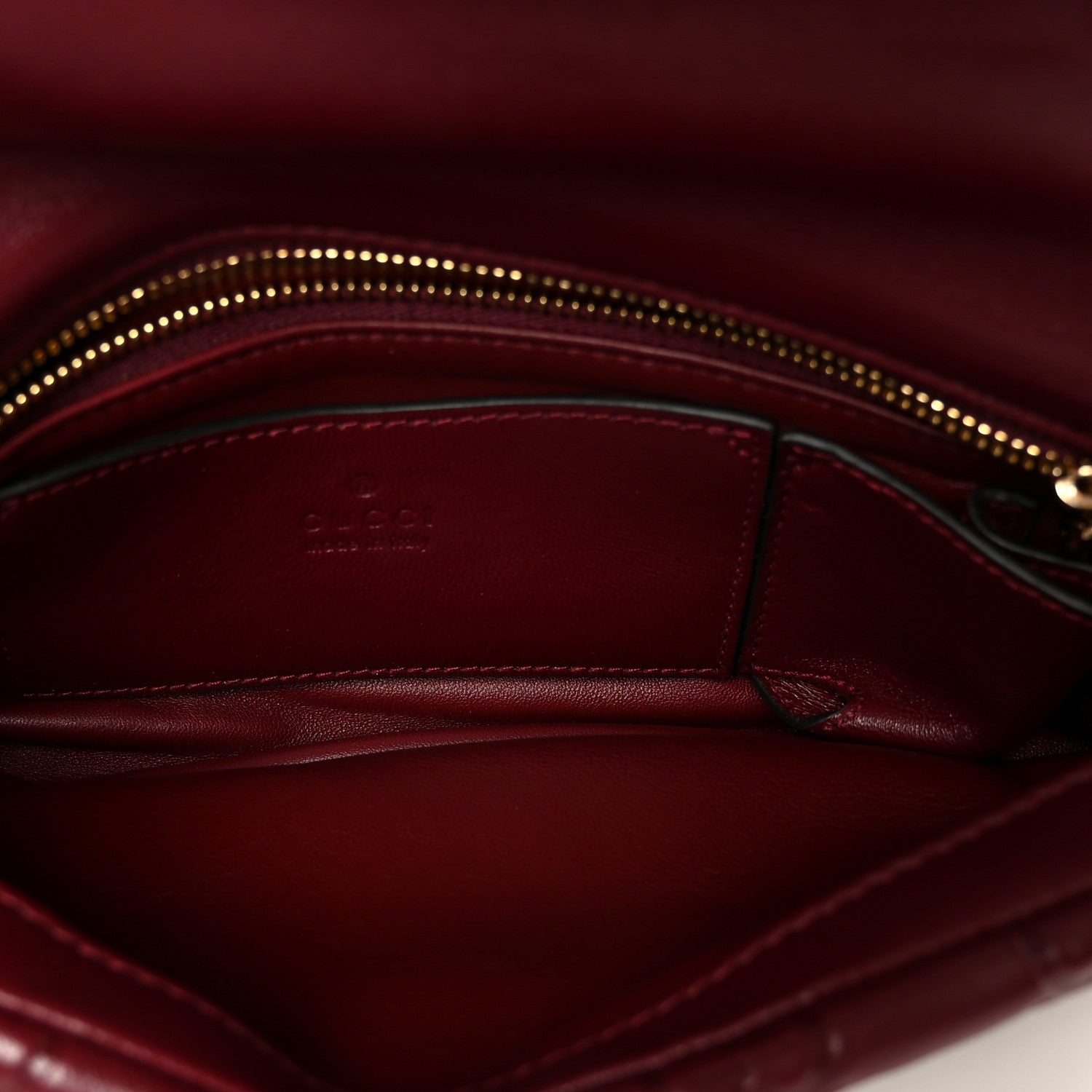 Lambskin Embossed Mini GG Milano Top Handle Shoulder Bag Rosso Ancora