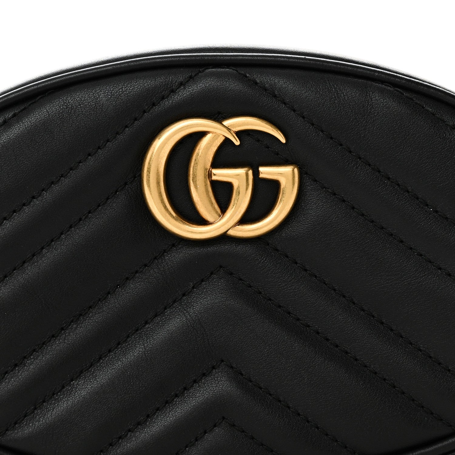 Calfskin Matelasse GG Marmont Belt Bag 85 34 Black