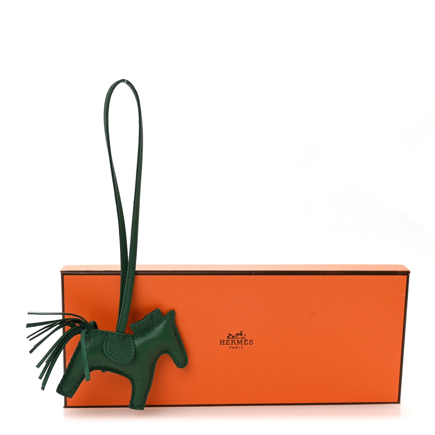 Milo Lambskin Grigri Rodeo Horse Bag Charm PM Vert Moyen