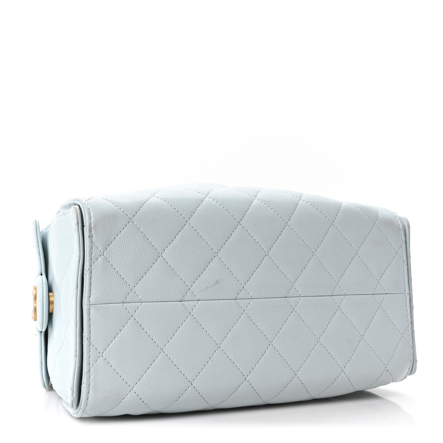 Caviar Quilted Small Chanel 25 Handbag Light Blue