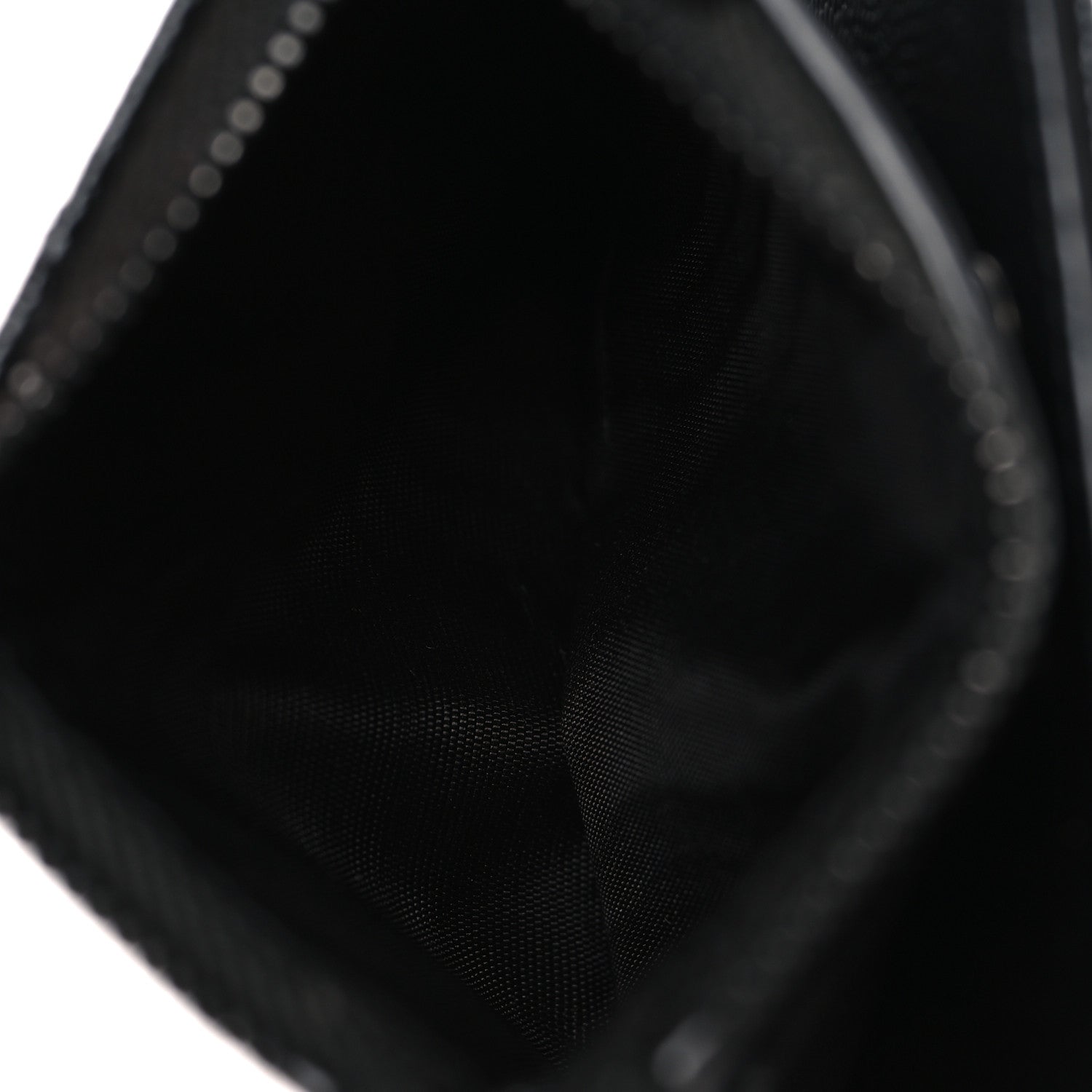 Grain De Poudre Matelasse Chevron Monogram Zipped Card Case Black