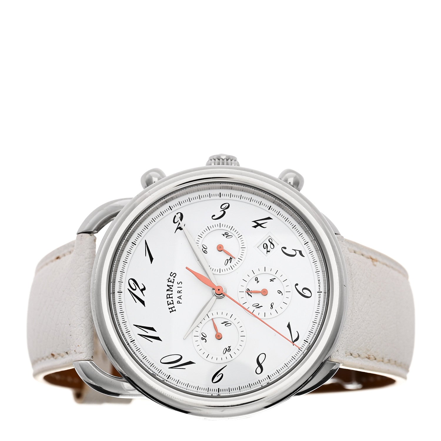 Stainless Steel Epsom 43mm Arceau Chronograph Automatic Watch Blanc