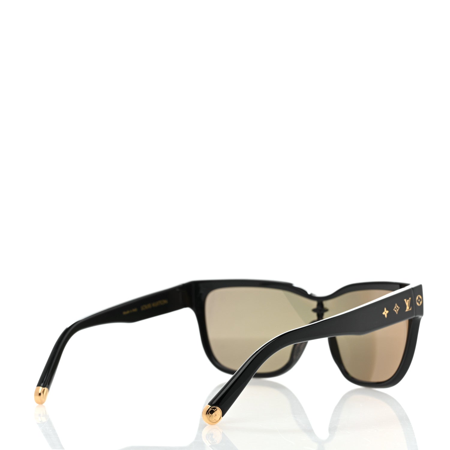 Nylon LV Shadow Square Sunglasses Z1843U Black