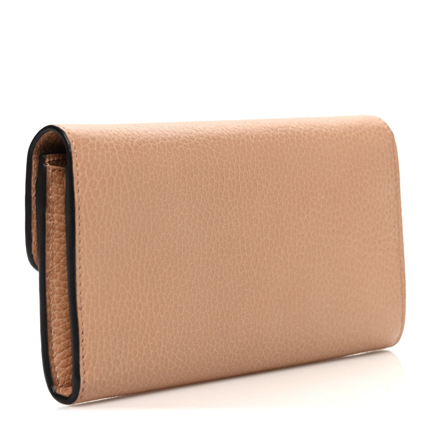 Dollar Calfskin Interlocking G Continental Wallet Camelia