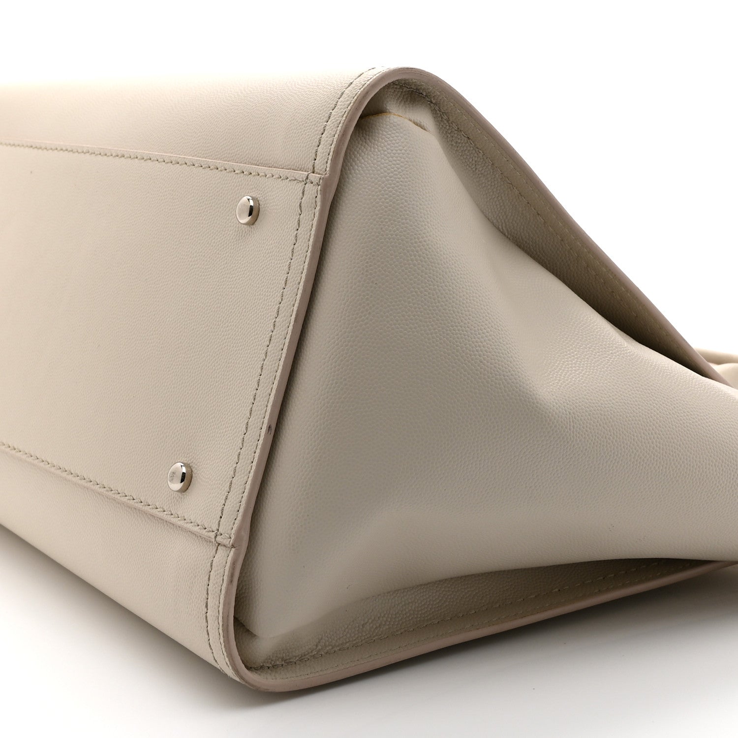 Caviar Small Studded Deauville Tote Ivory