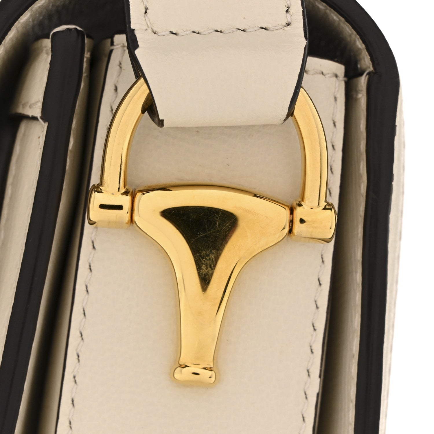 GG Supreme Monogram Horsebit 1955 Shoulder Bag Beige Mystic White