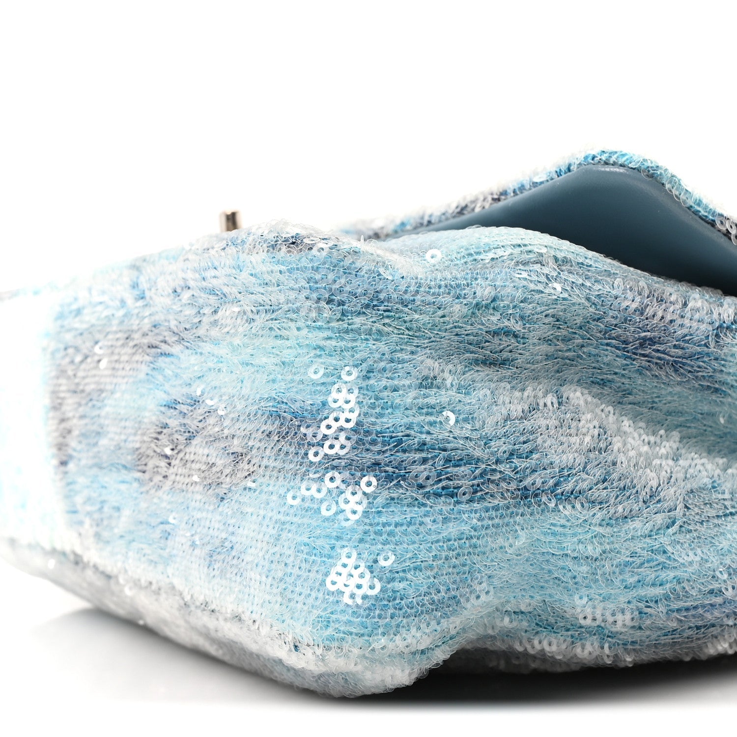 Sequin Large Waterfall Flap Light Blue
