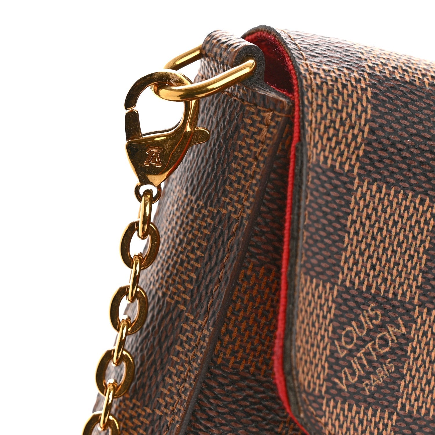 Damier Ebene Pochette Felicie Chain Wallet