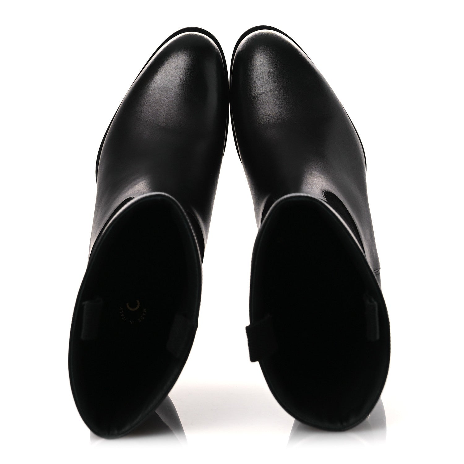 Suede Calfskin CC Short Boots 37 Black