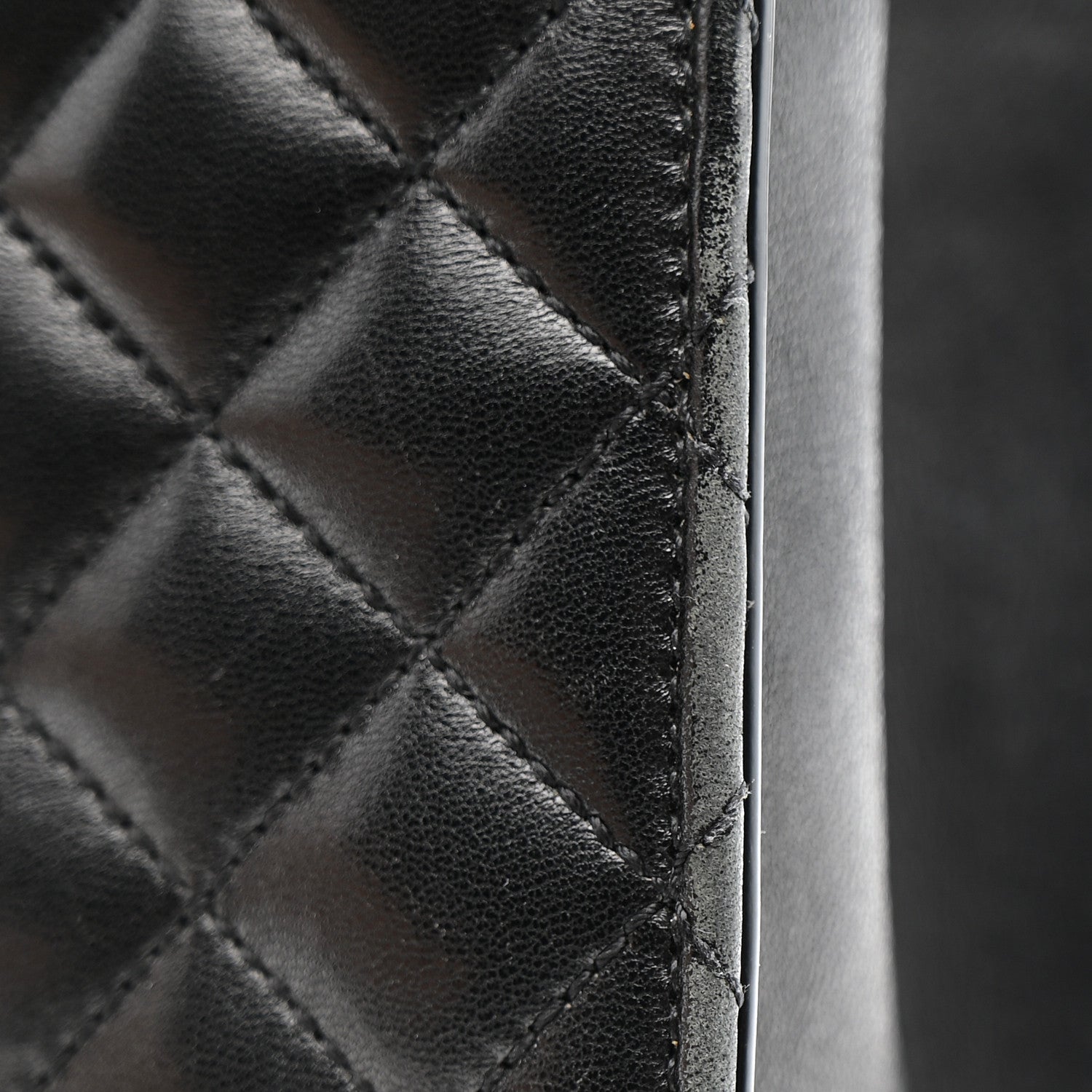 Lambskin Mixed Matelasse Triquilt Small Monogram Satchel Black