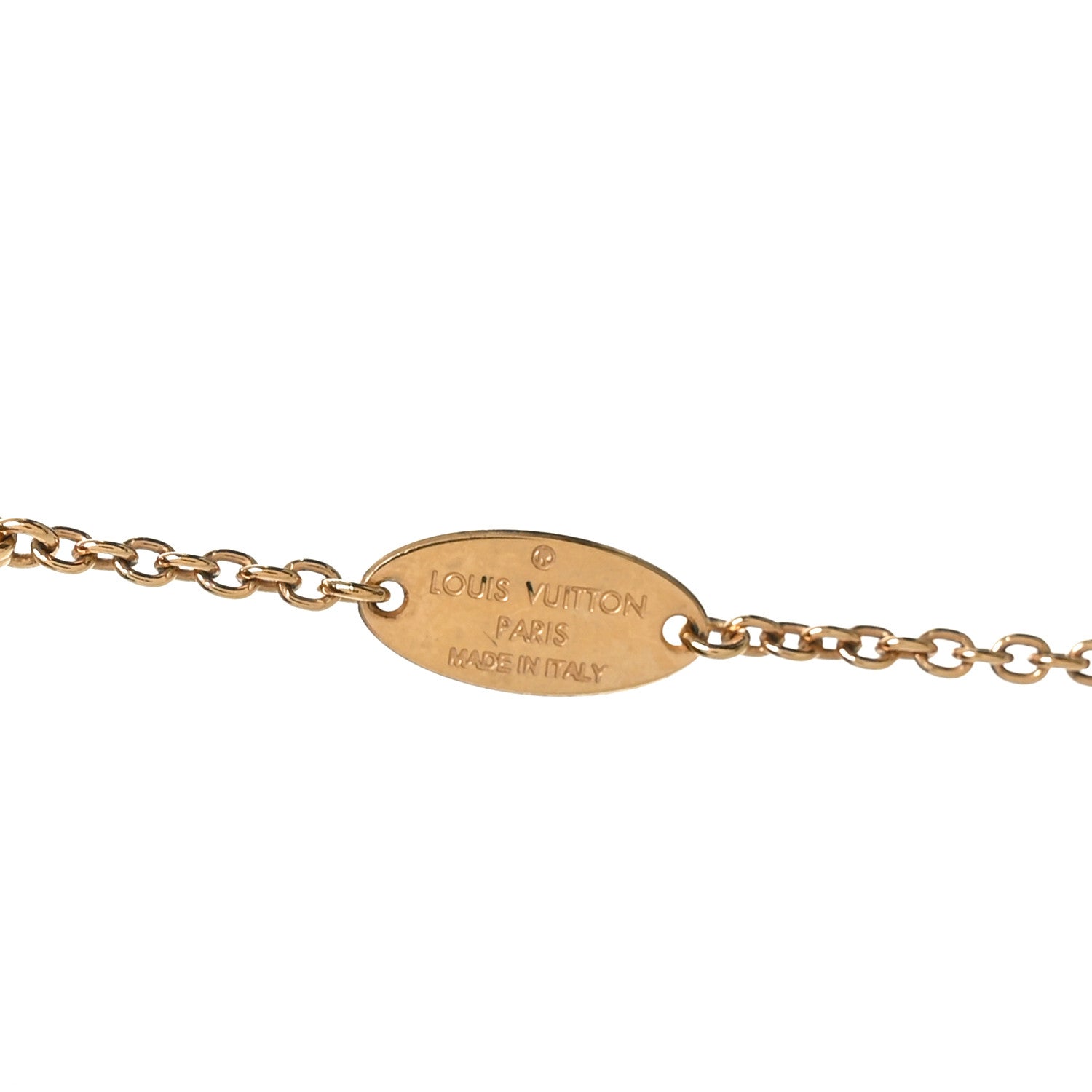 Metal LV Garden Louis Pendant Necklace Gold