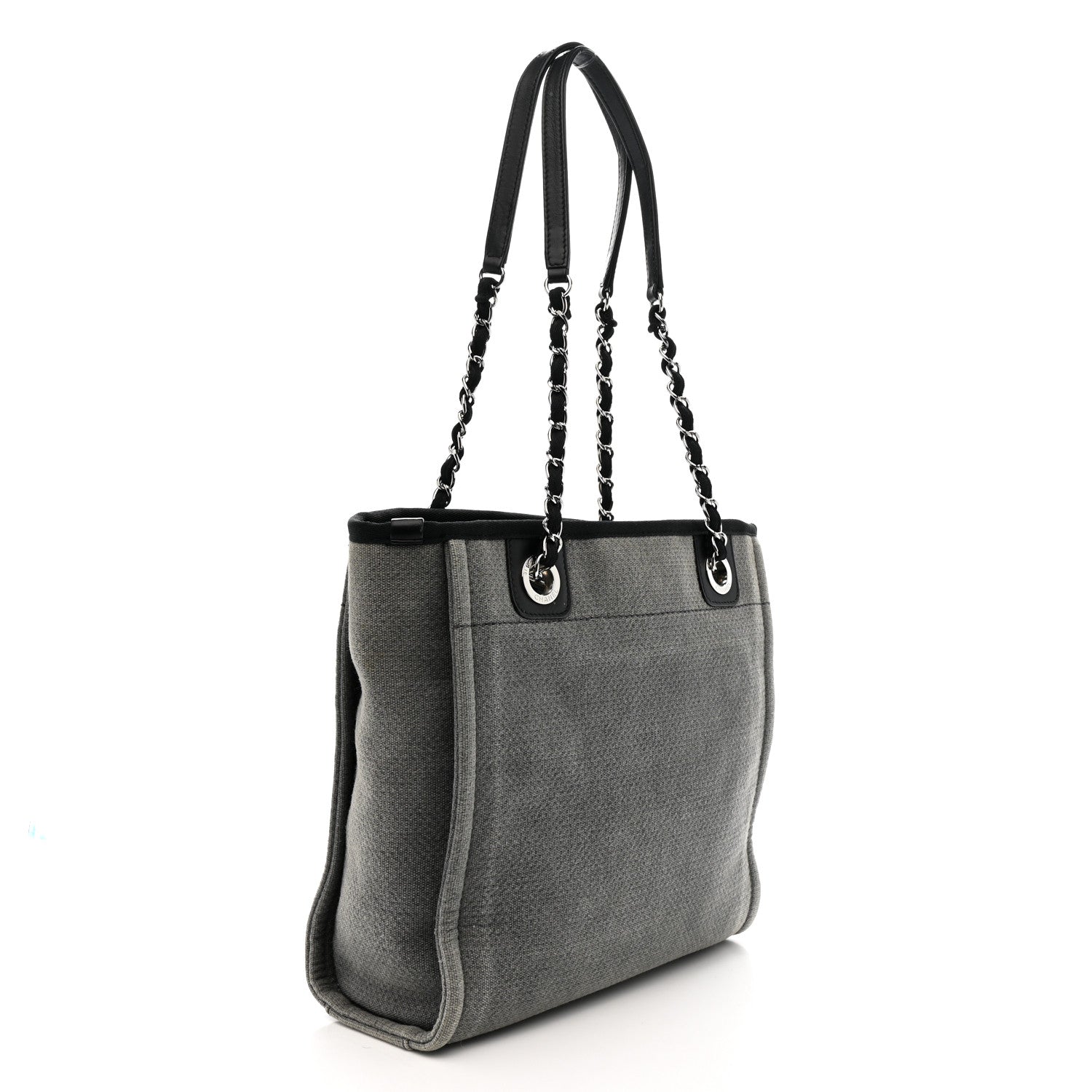 Canvas Mini Deauville Tote Dark Grey