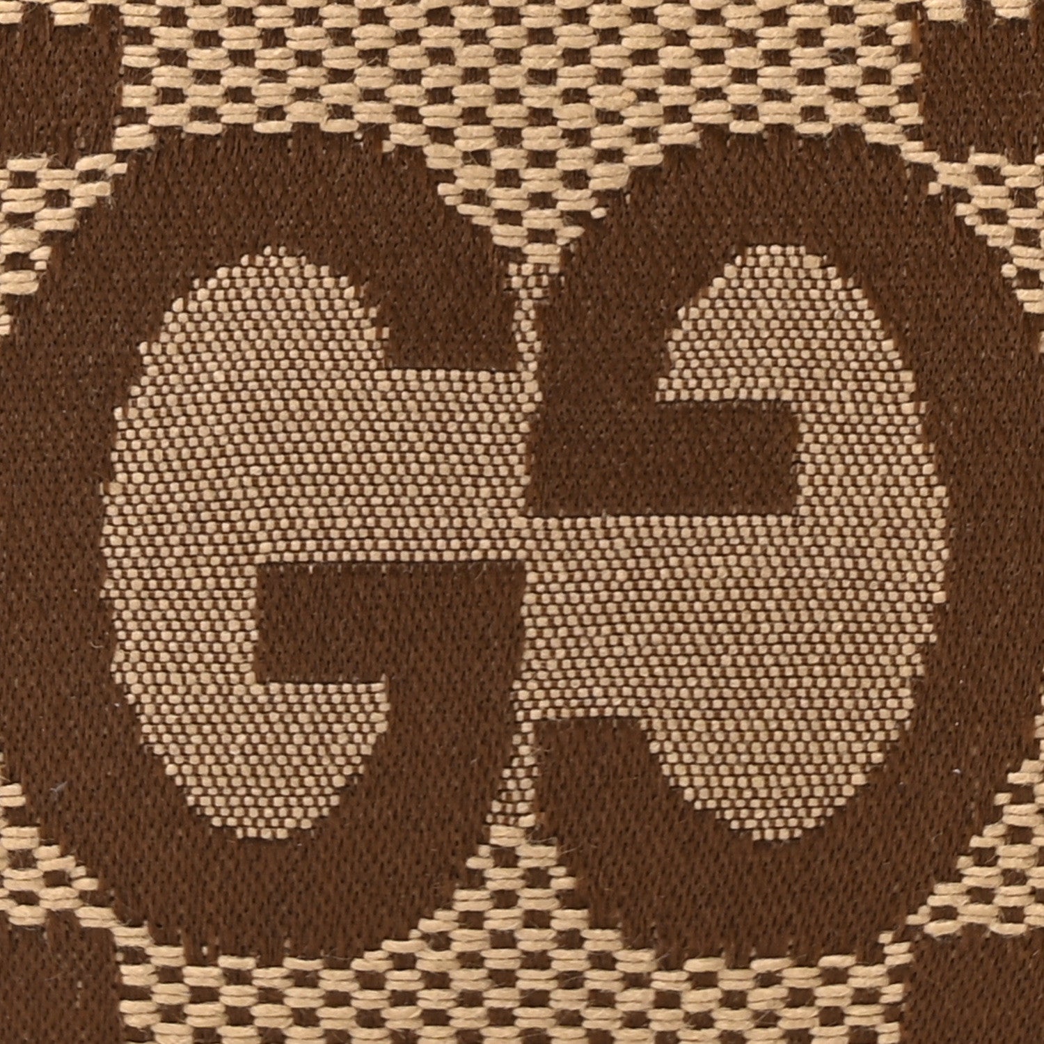 Monogram Jumbo GG Textured Dollar Calfskin Web Belt Bag Camel Ebony New Acero