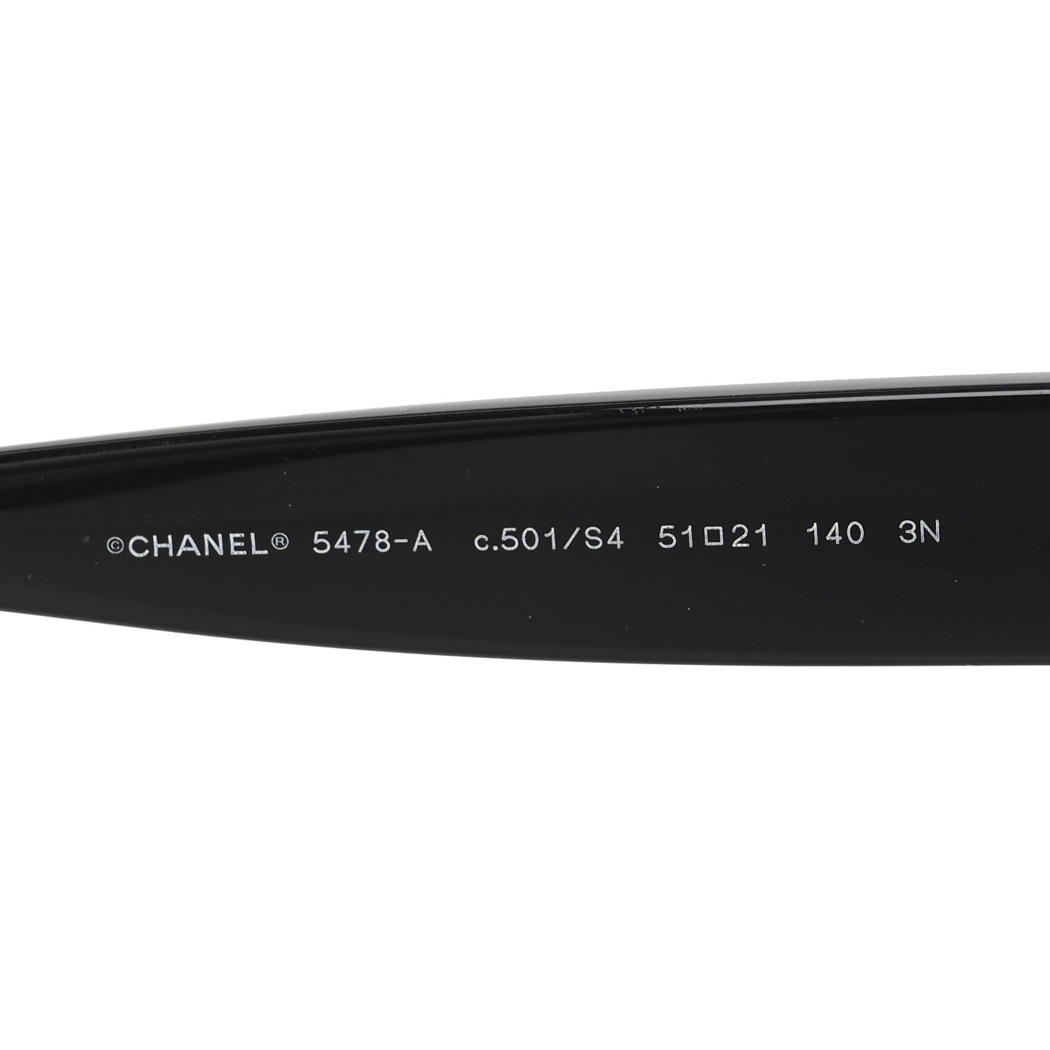 Acetate Square CC Heart Sunglasses 5478-A Black