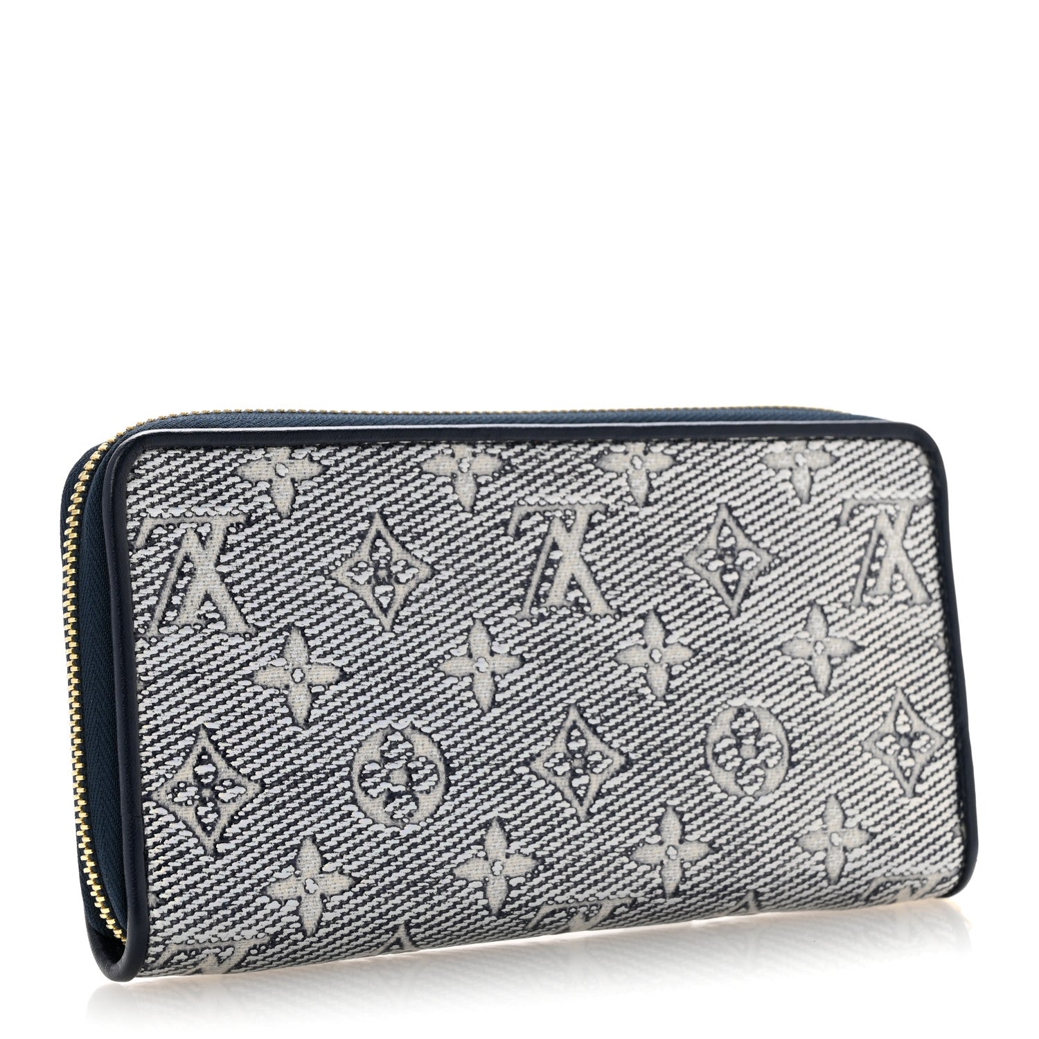 Hollographic Monoglam Zippy Wallet Blue