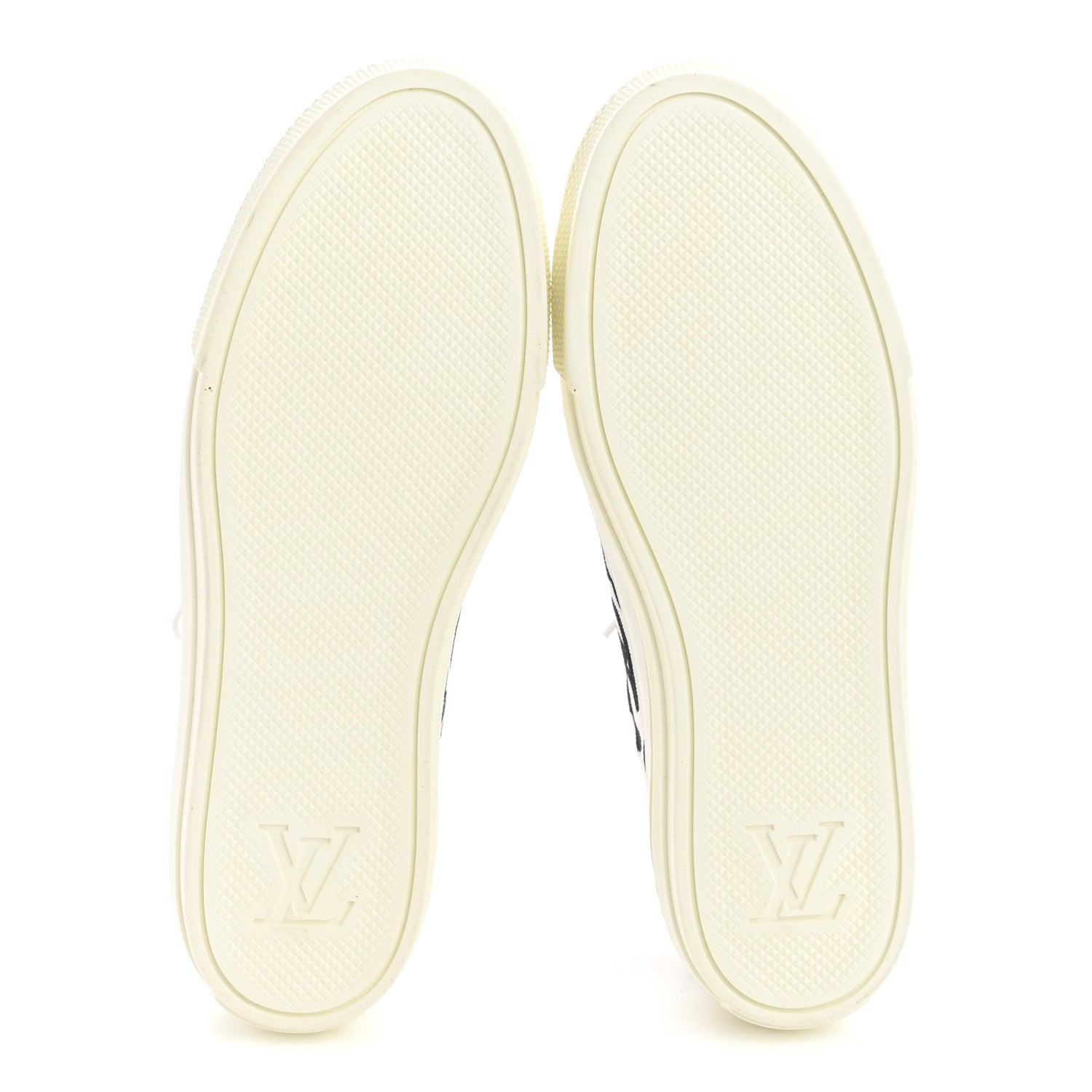X UF Calfskin Tufted Monogram Stellar Sneakers 38 White Black