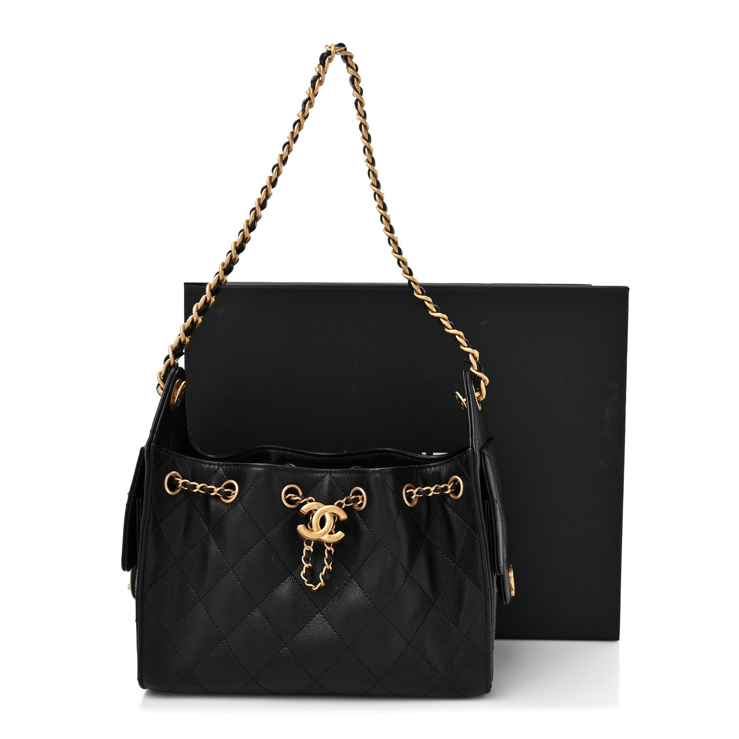 Caviar Quilted Mini Chanel 25 Handbag Black