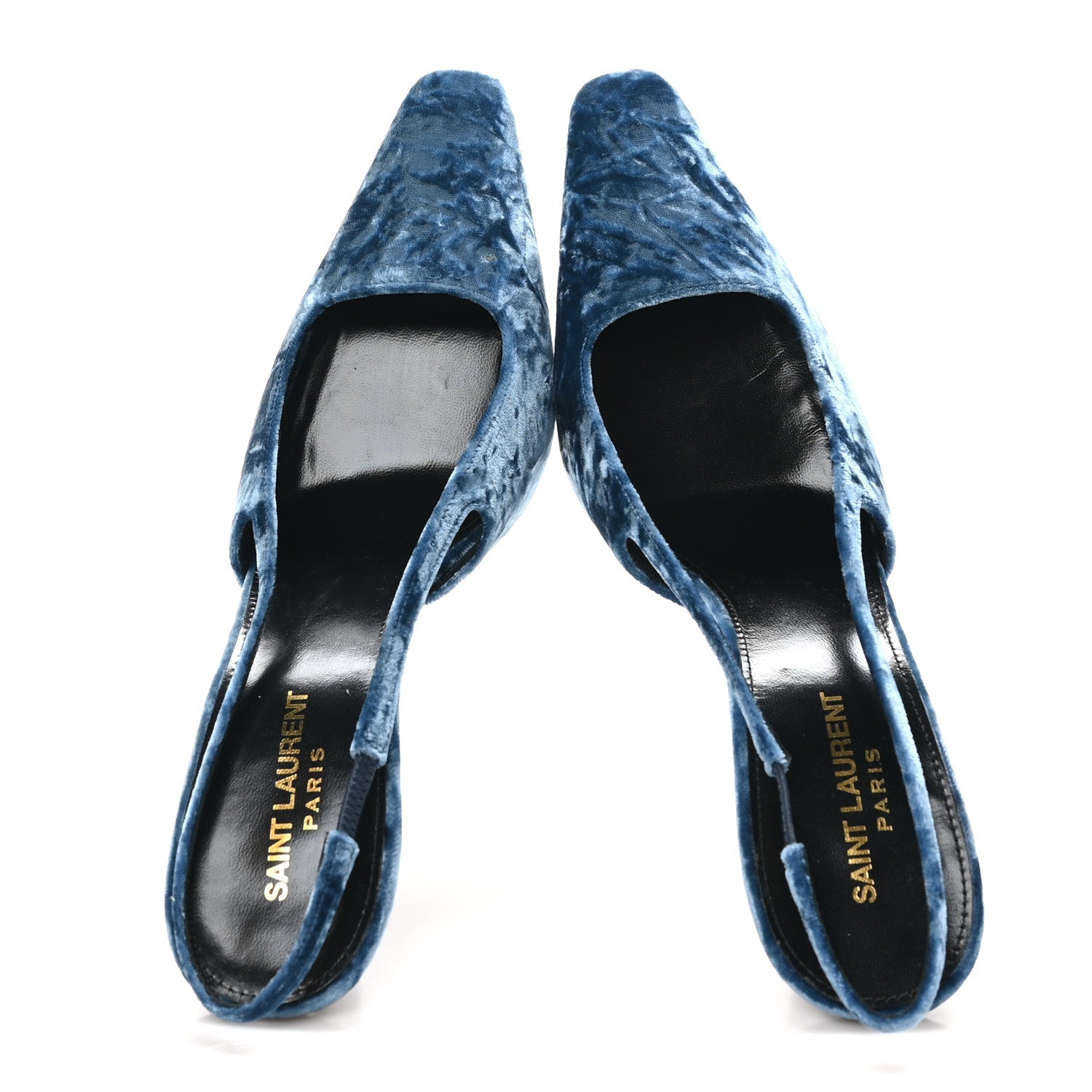 Velluto Mastrop Tom 90 Dream Slingback Pumps 40 Denim