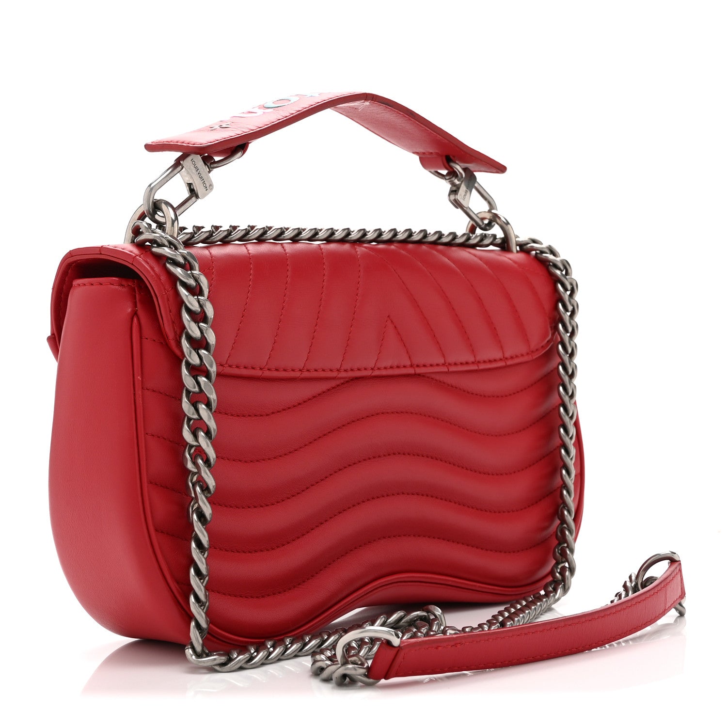 Calfskin New Wave Chain MM Ecarlate