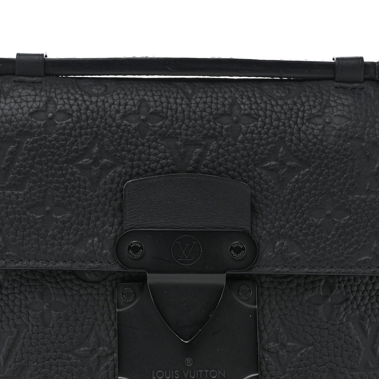 Taurillon Monogram S Lock Sling Bag Black