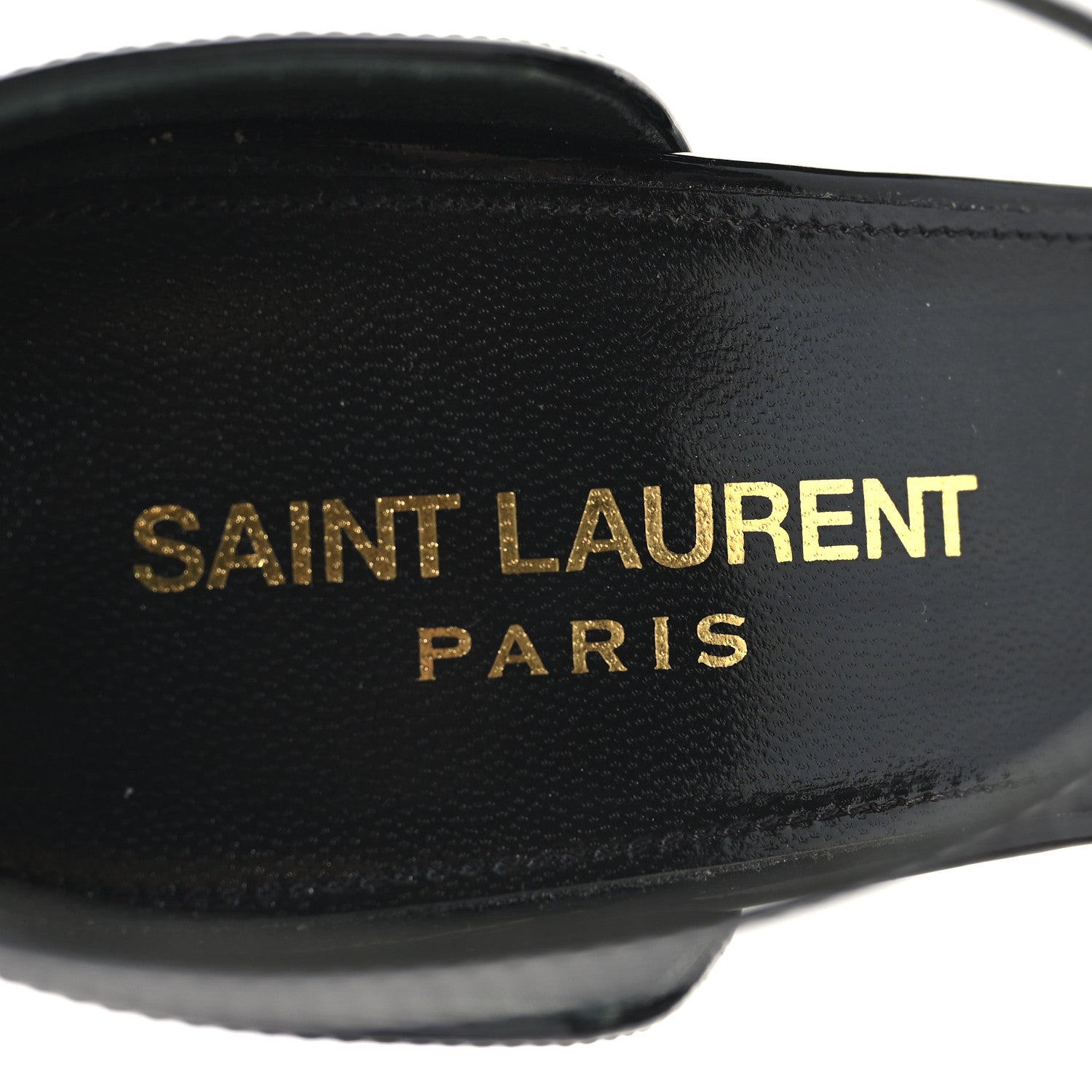 Patent Calfskin Opyum 110 Sandals 36 Black