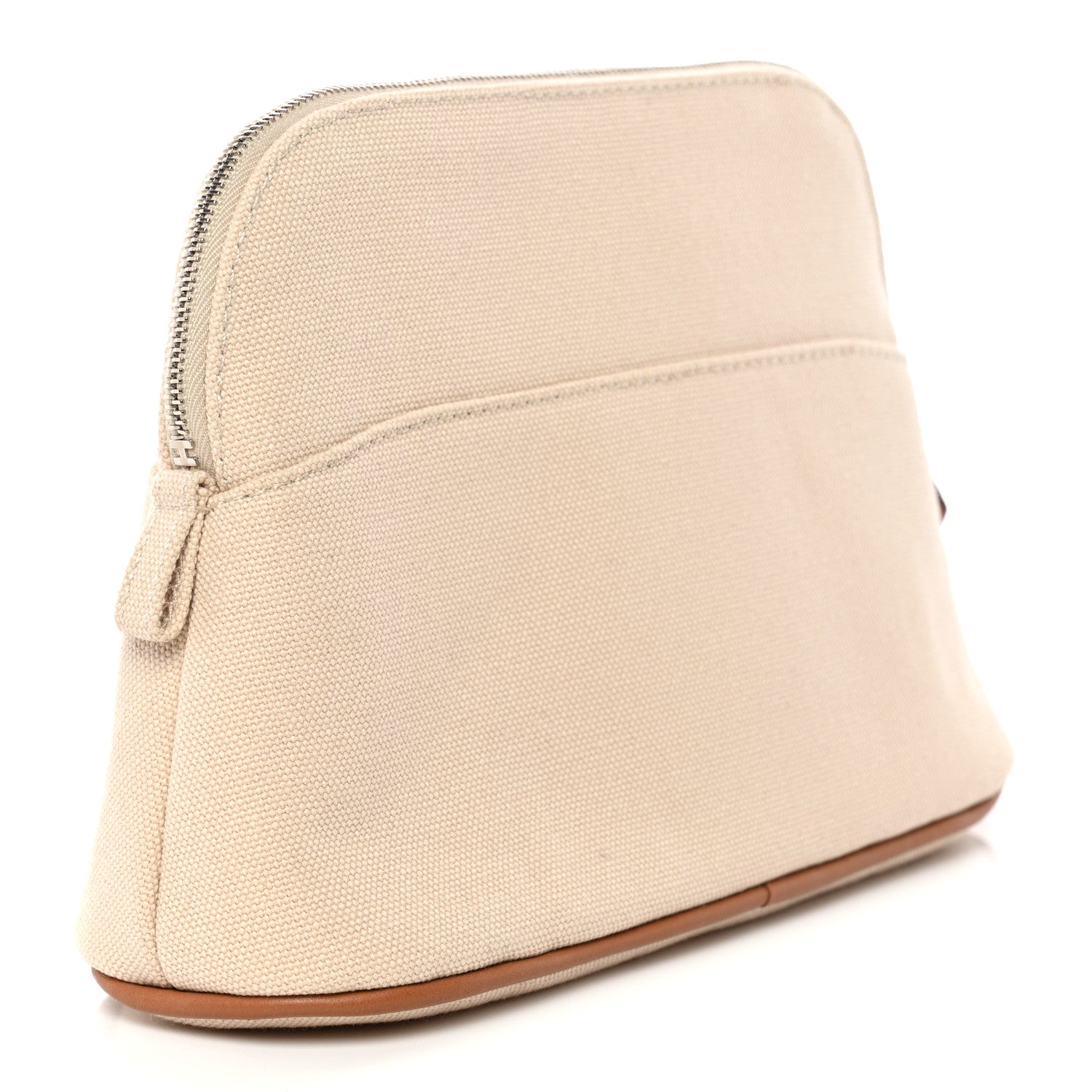 Cotton Canvas Mini Bolide Travel Cosmetic Pouch Naturel