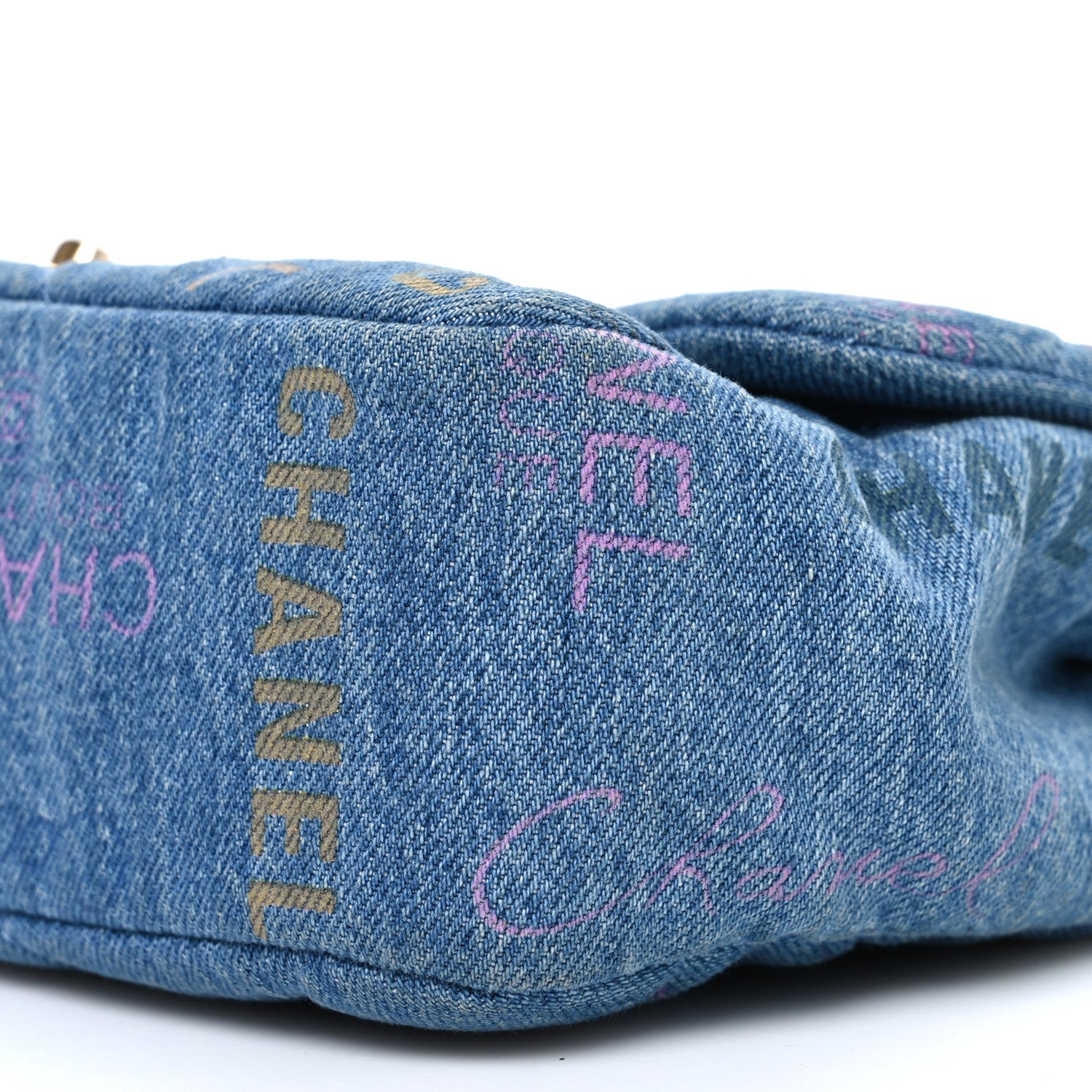 Denim Quilted Denim Large Mood Flap Blue Multicolor
