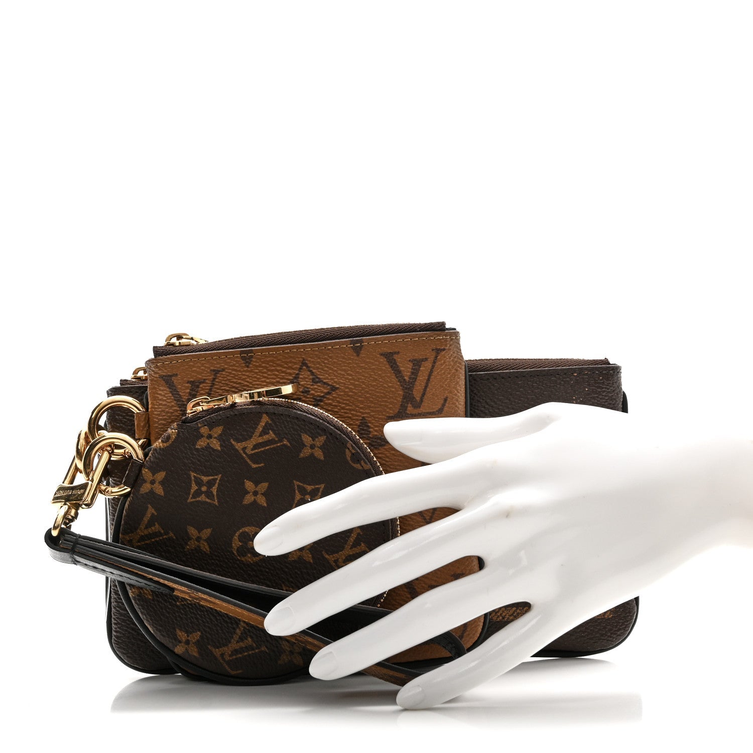 Reverse Monogram Giant Trio Pouch