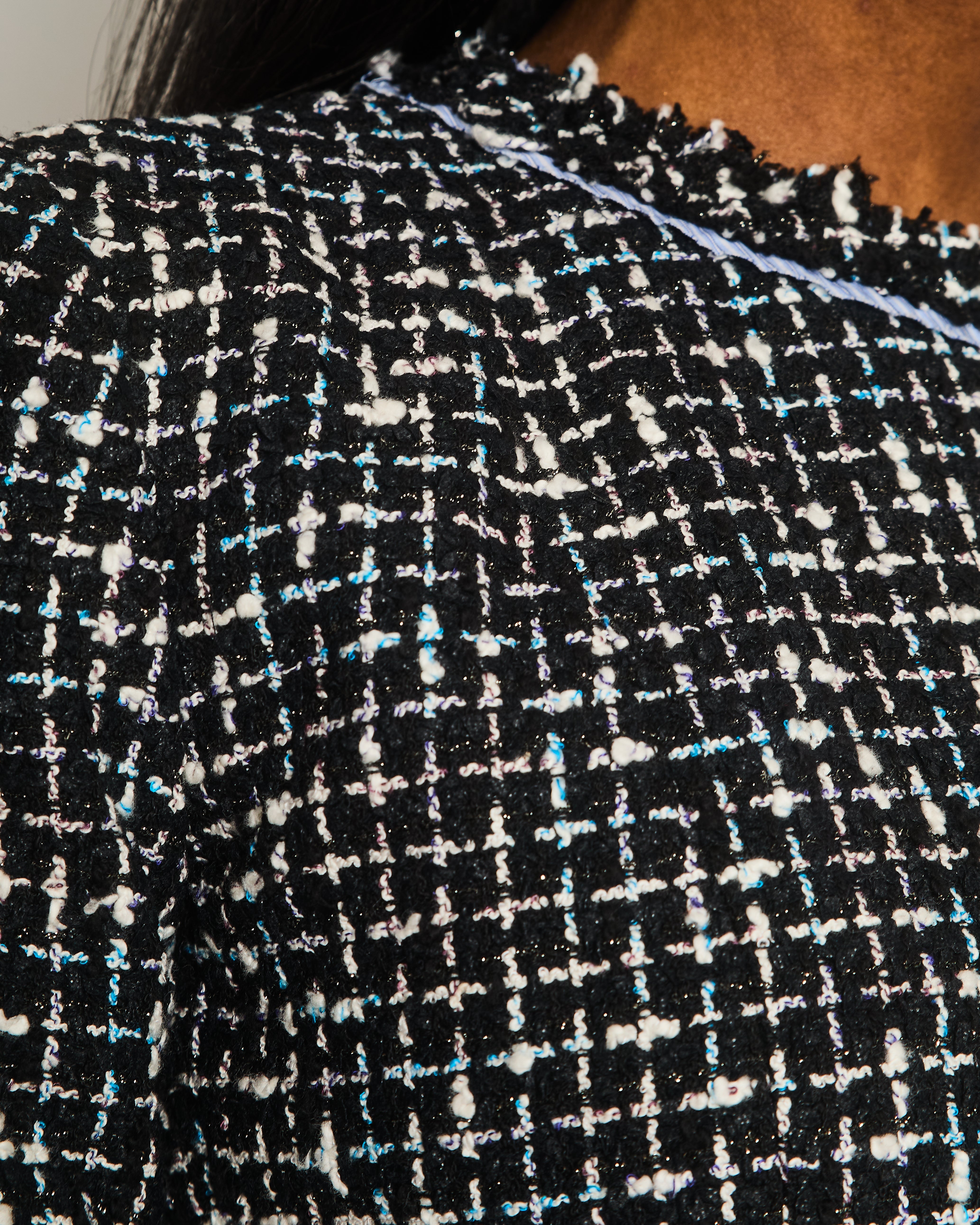Christian Dior Black Tweed Mid-Sleeve Midi Dress Size FR 38 (UK 10)