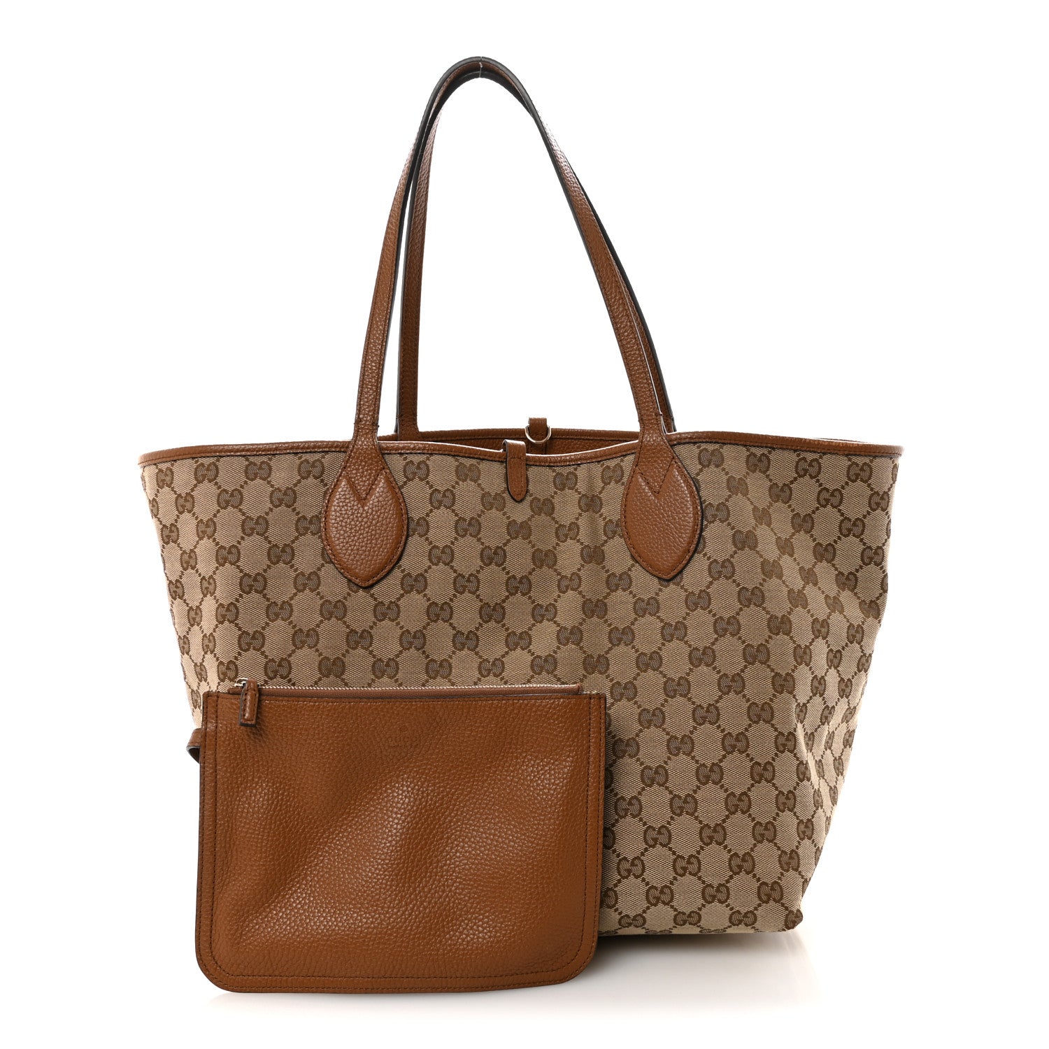 Grained Calfskin Monogram Large Totissima Reversible Tote Brown