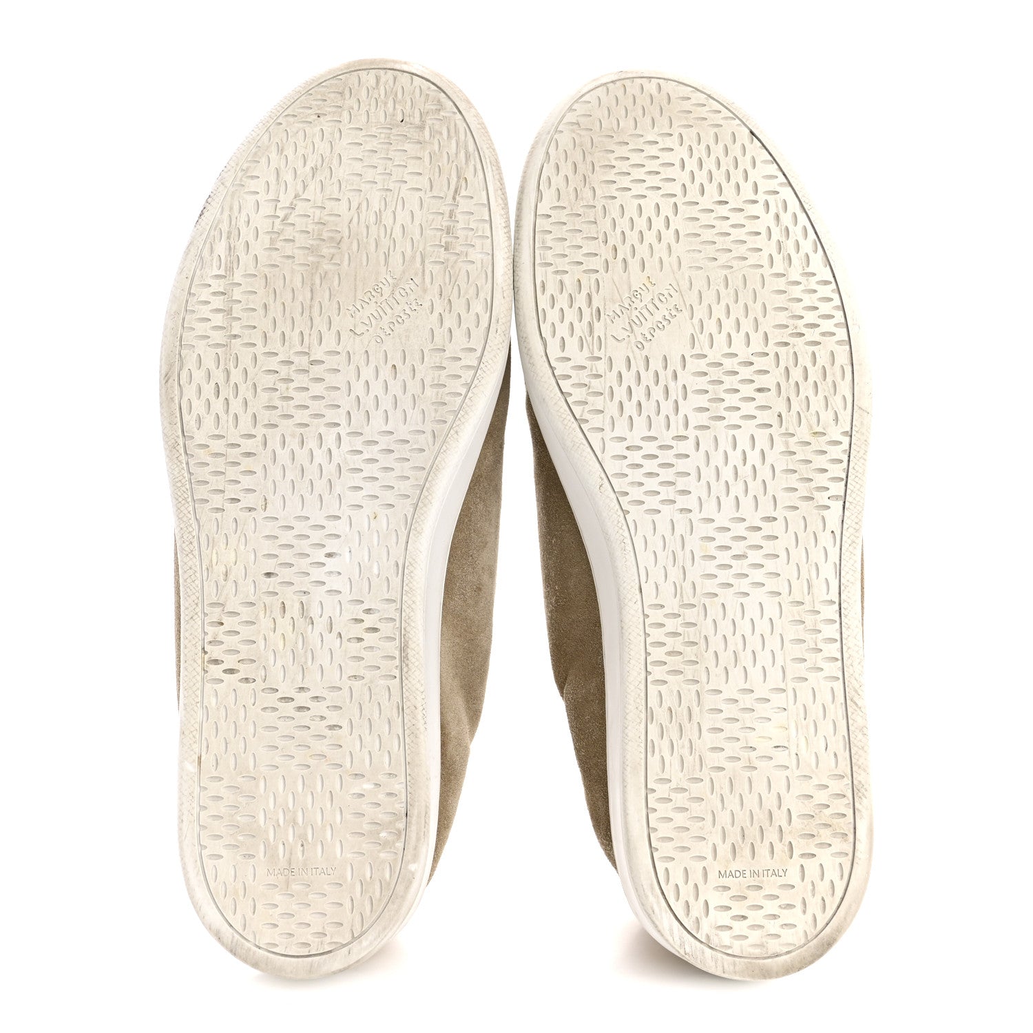 Suede Calfskin LV Soft Sneakers 9 Beige