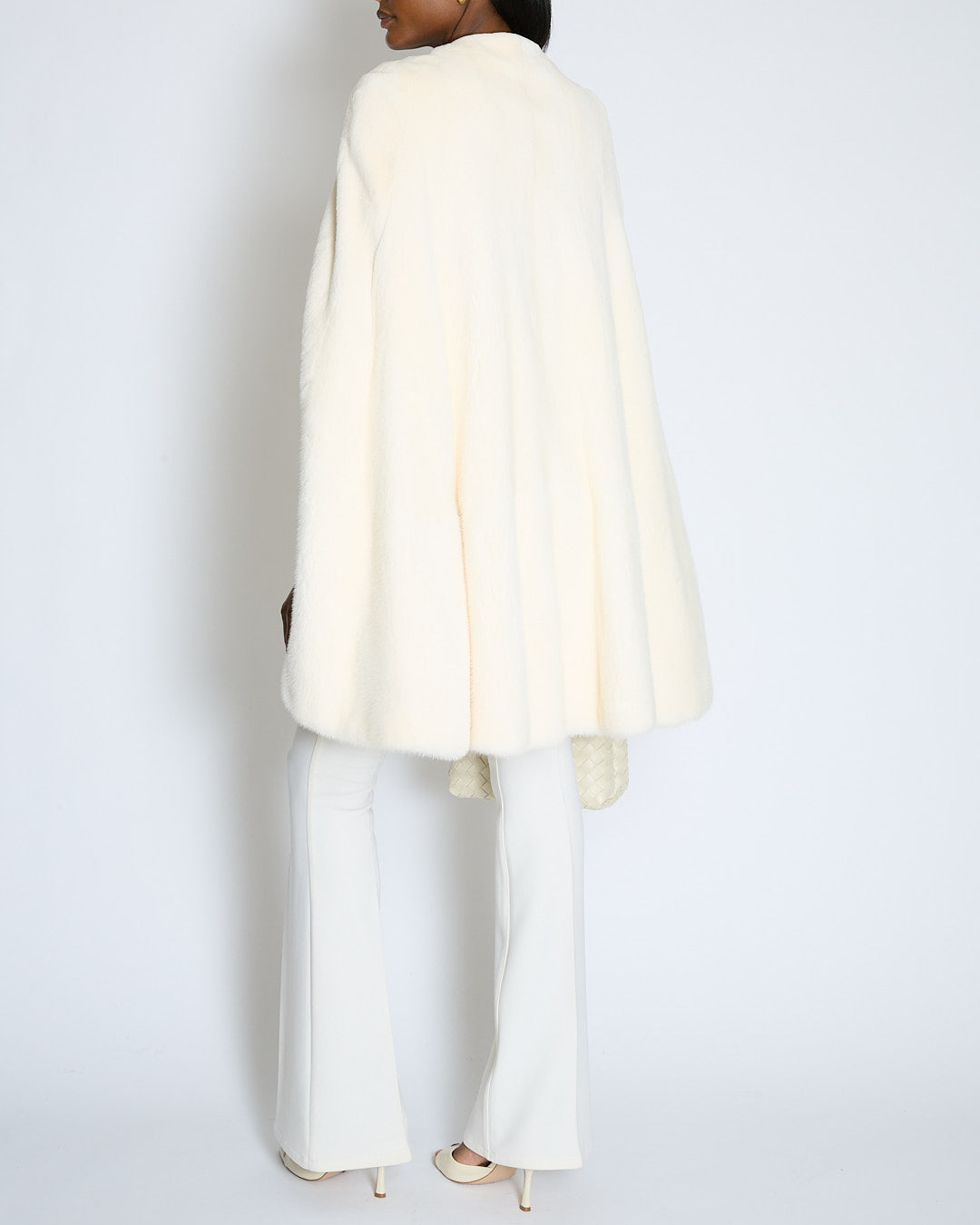 Christian Dior White Mink Fur Cape Coat Size FR 36 (UK 8)