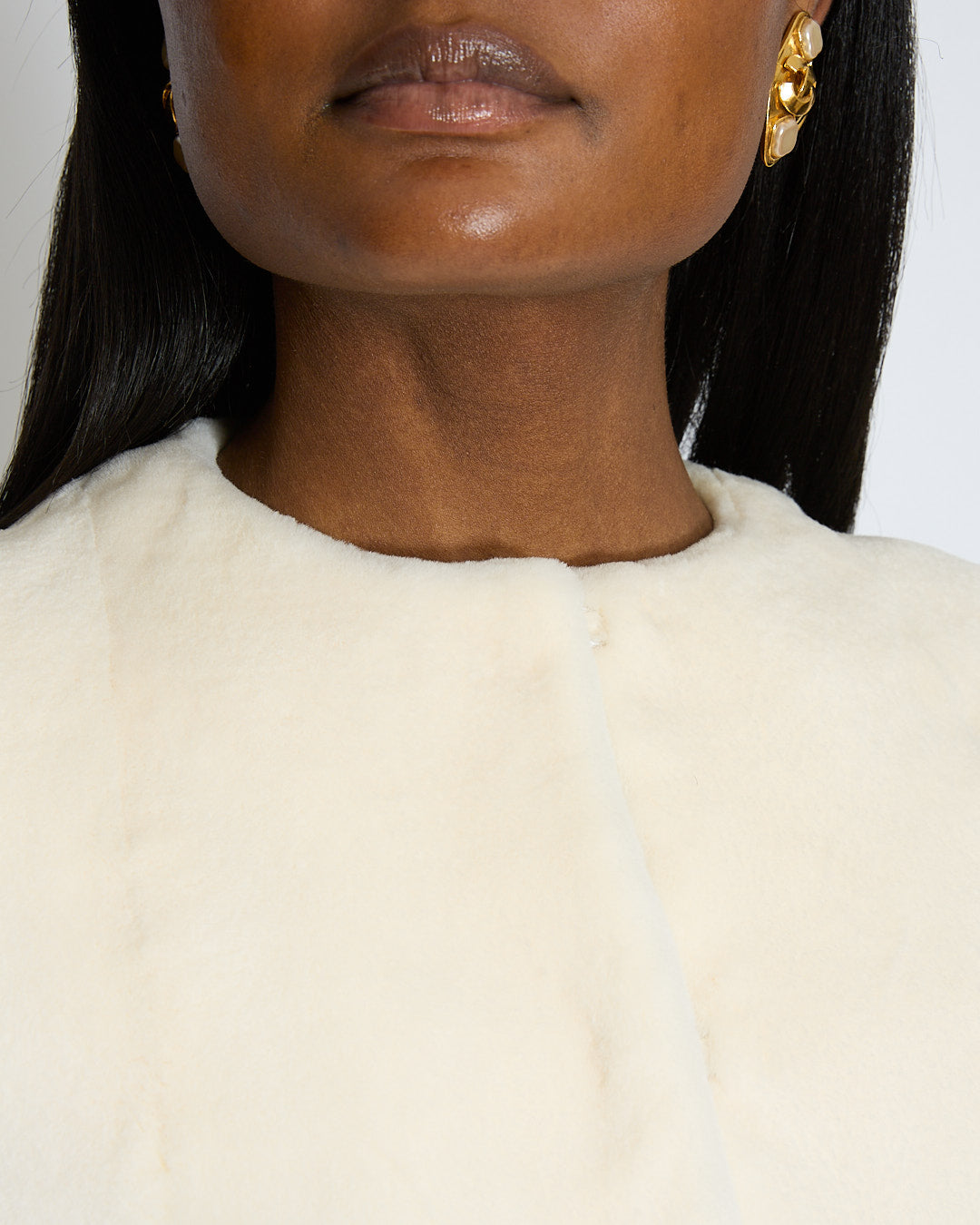 Christian Dior White Mink Fur Cape Coat Size FR 36 (UK 8)