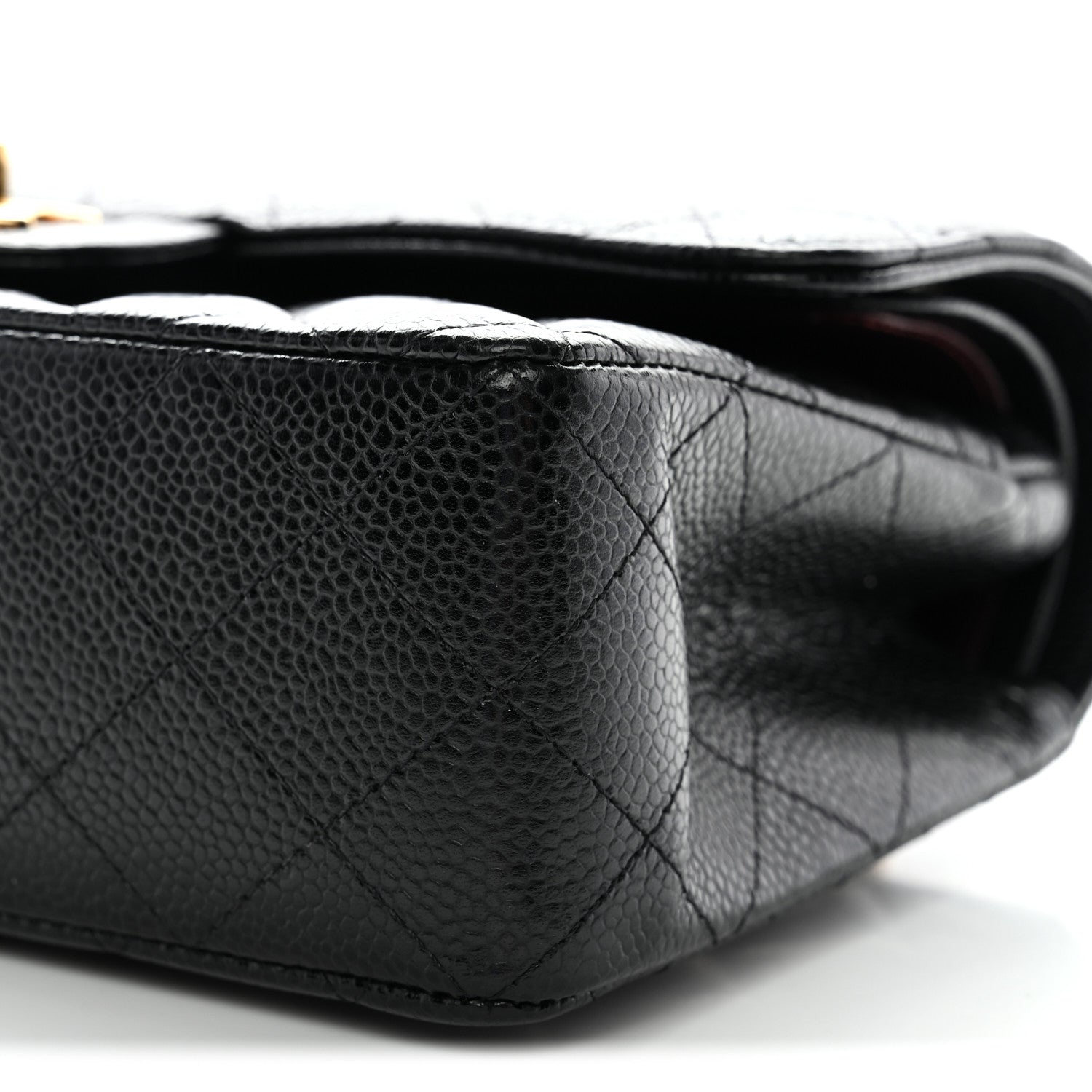 Caviar Quilted Small Double Flap Black